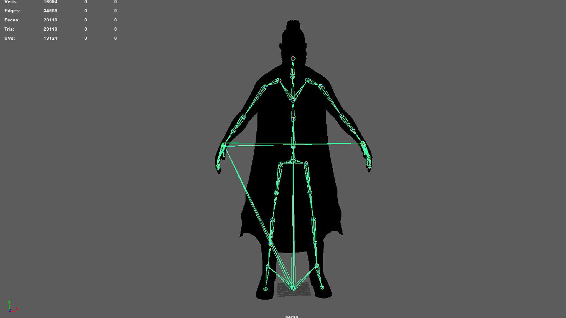 Superhero man chicken Low-poly 3D model_18