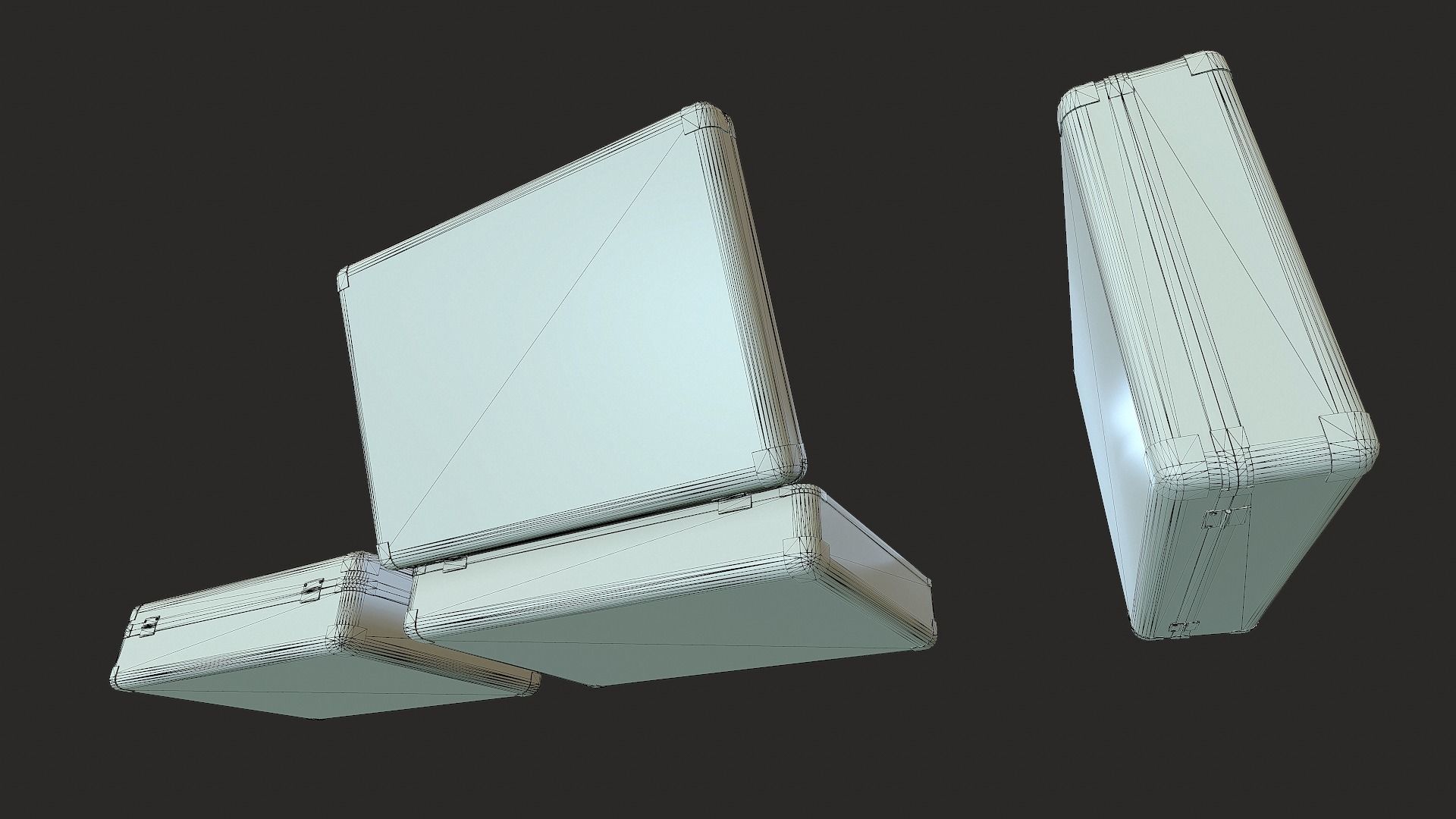 Bomb Suitcase Low-poly 3D model_12