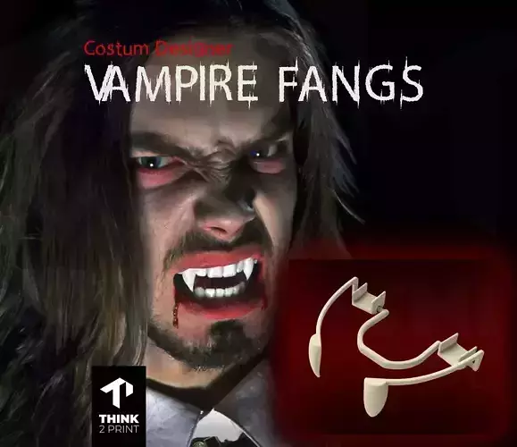 VAMPIRE CANINE CUSTOM FIT TEETH HALLOWEEN 3D print model
