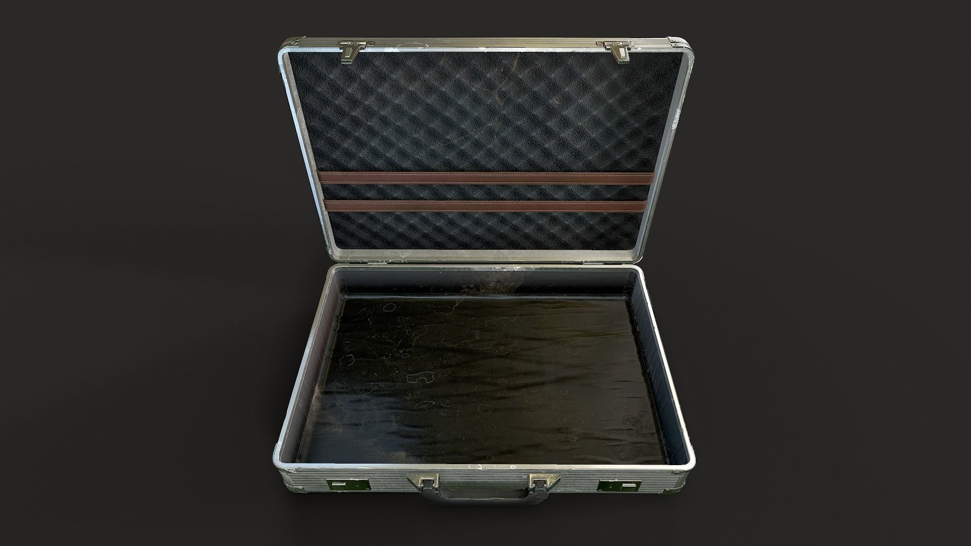 Metal Suitcase Low-poly 3D model_4