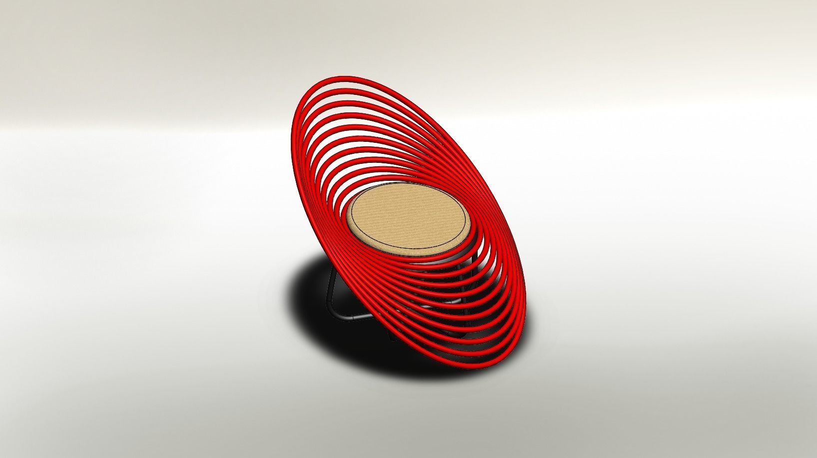 SpiralChair chair designed 3D print model_4