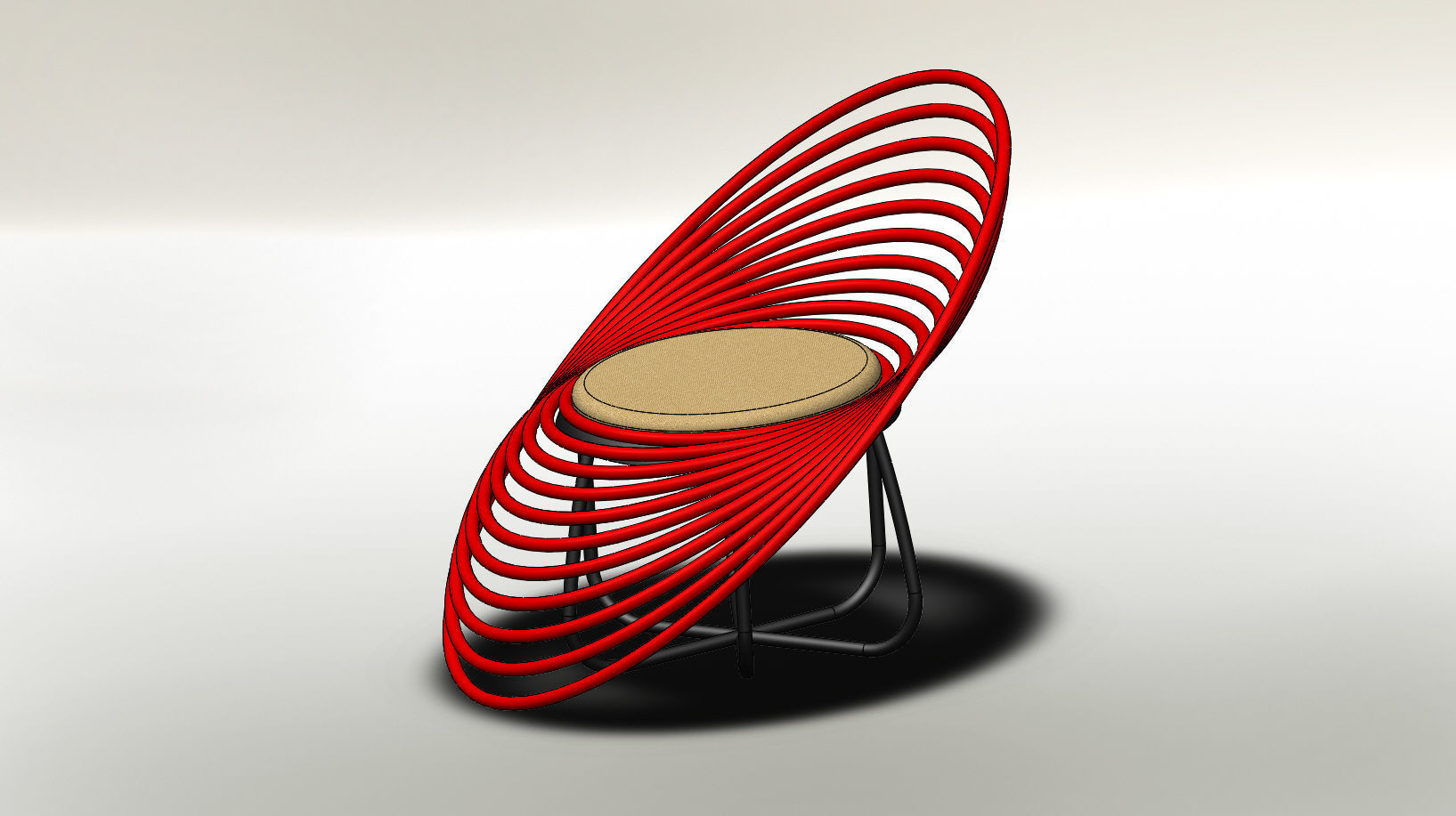 SpiralChair chair designed 3D print model_1