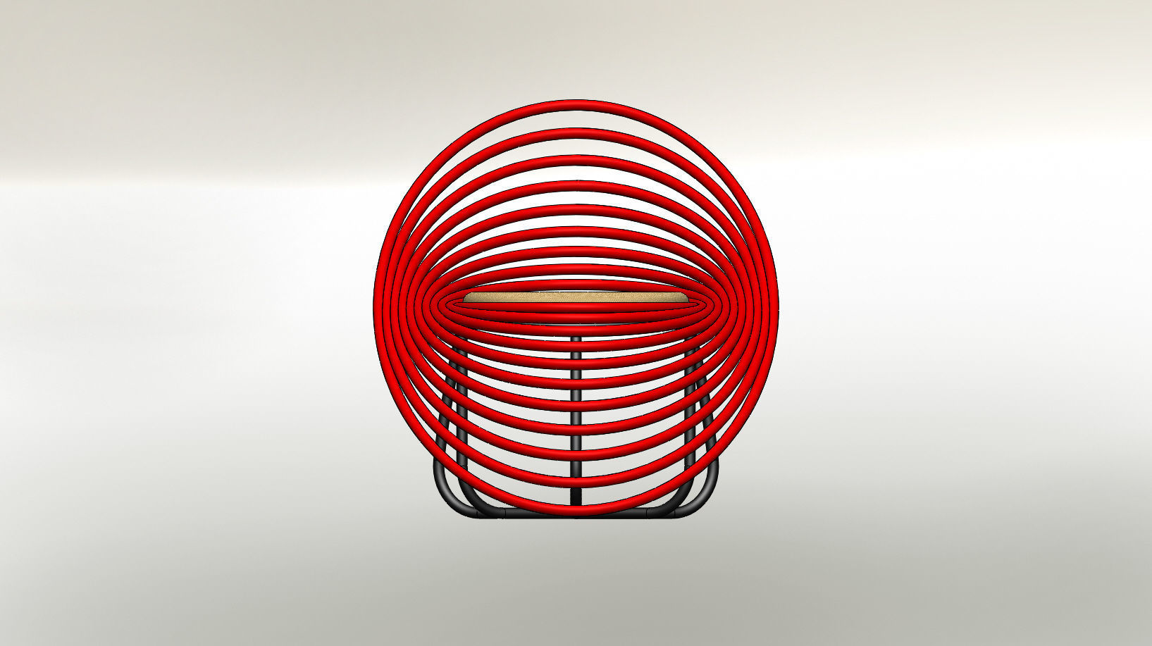 SpiralChair chair designed 3D print model_3