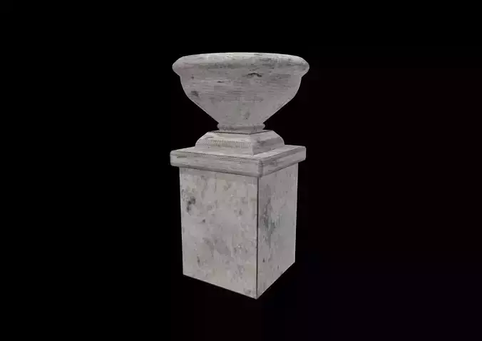 Planter pot column wall entrance model