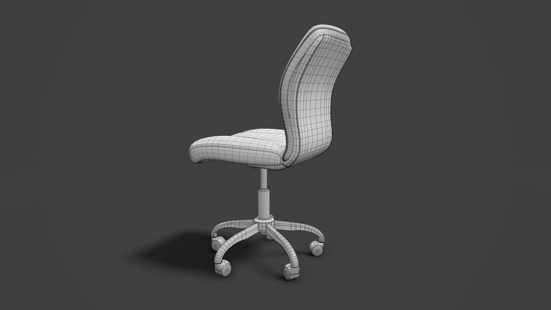 Office Chair Low-poly 3D model_14