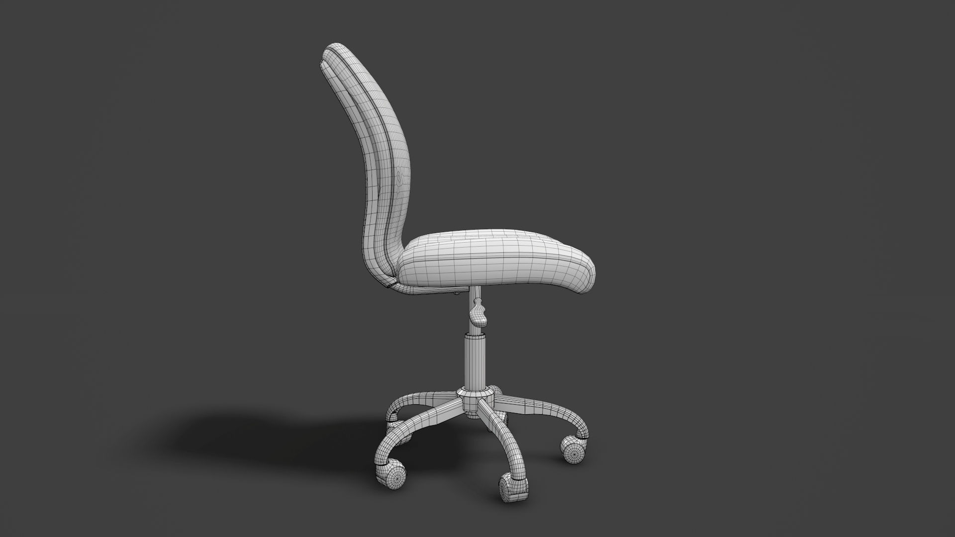 Office Chair Low-poly 3D model_12