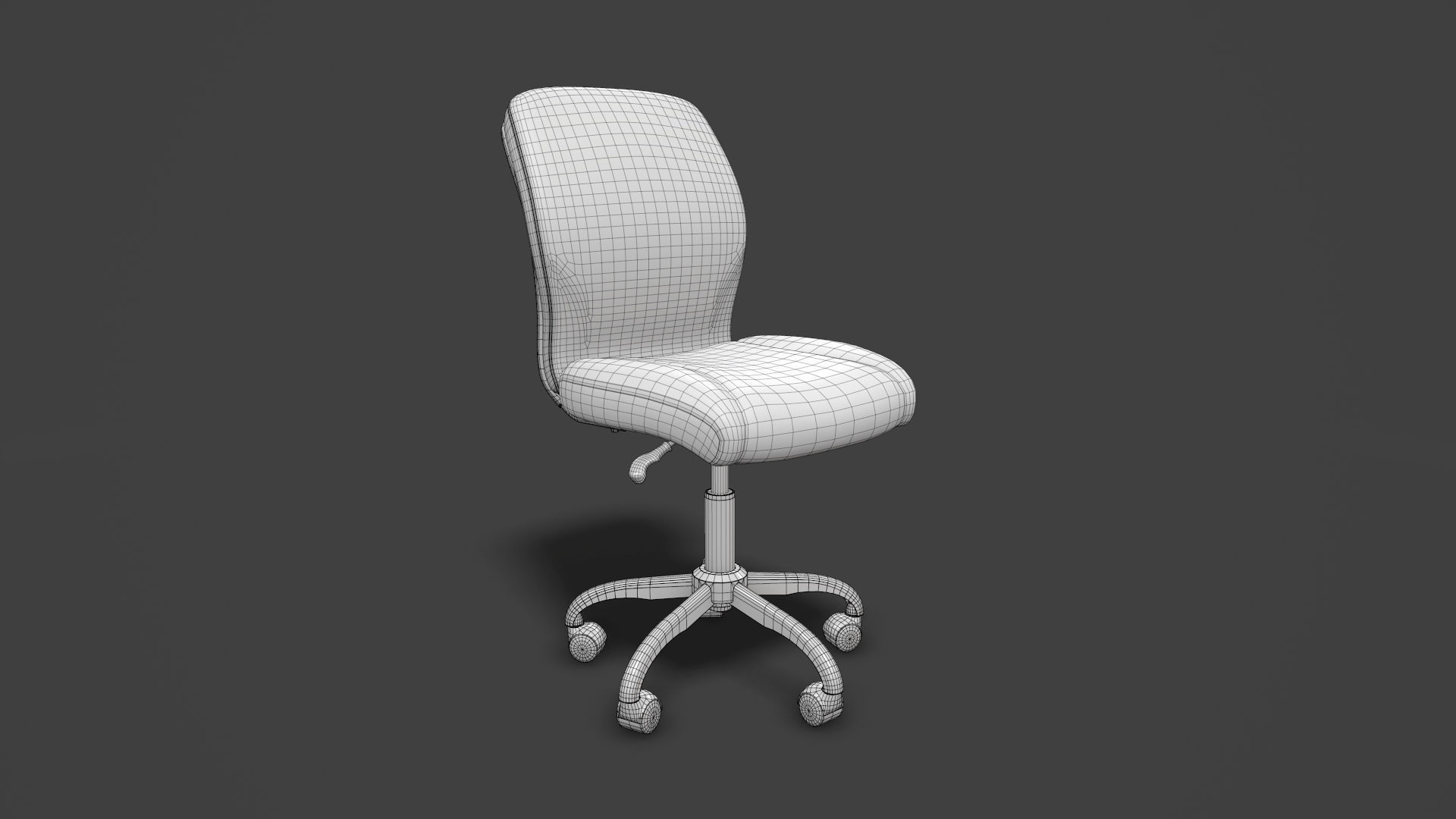 Office Chair Low-poly 3D model_11