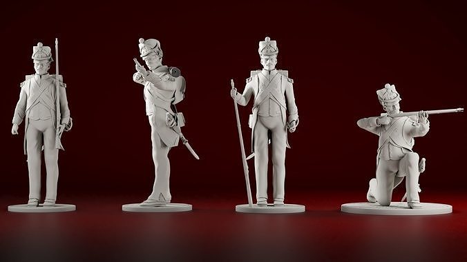 French Grande Armee Soldiers  3D print model