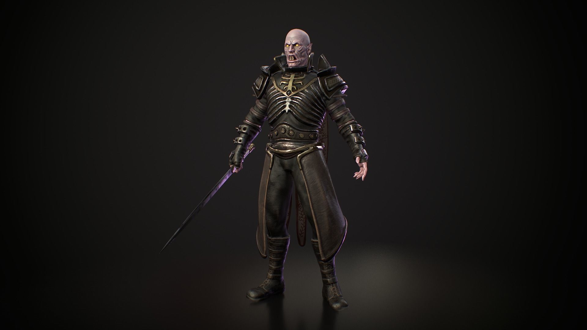 Vampire Grade 2 Low-poly 3D model_5