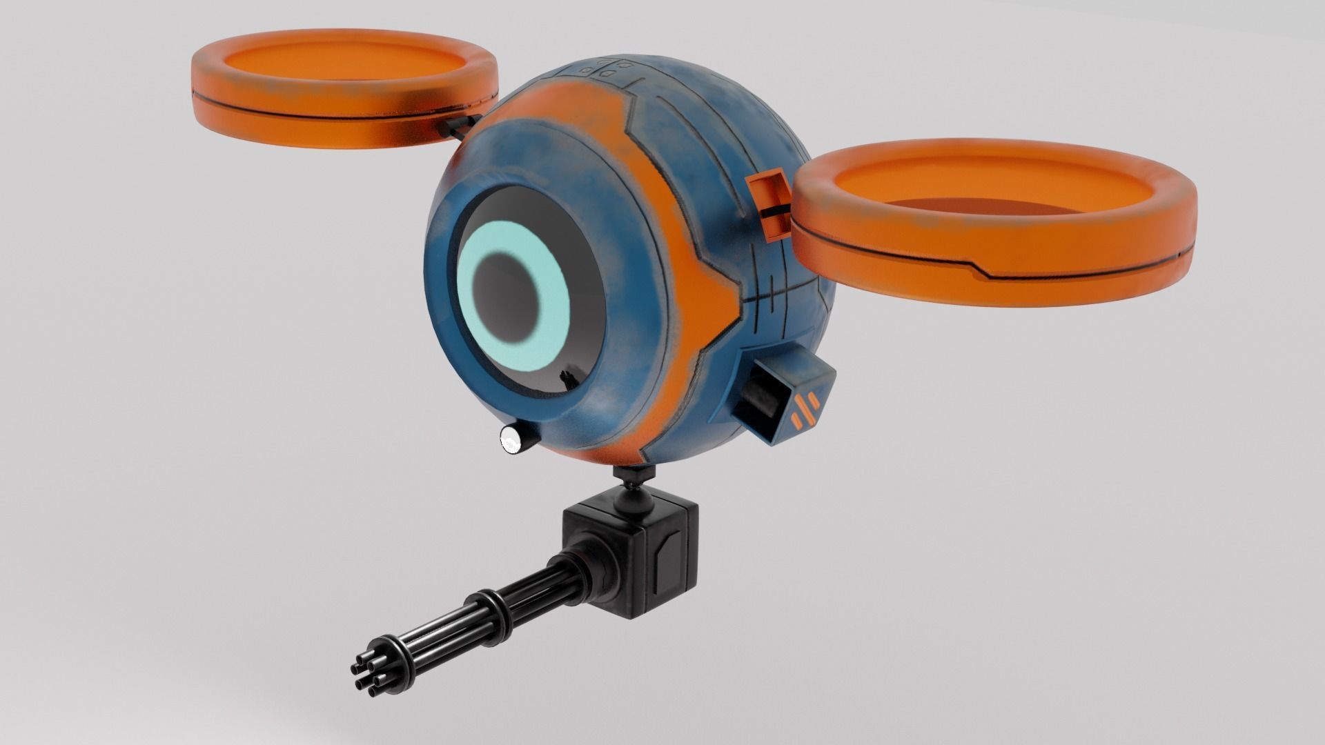 Sci fi  drone  Low-poly 3D model_1