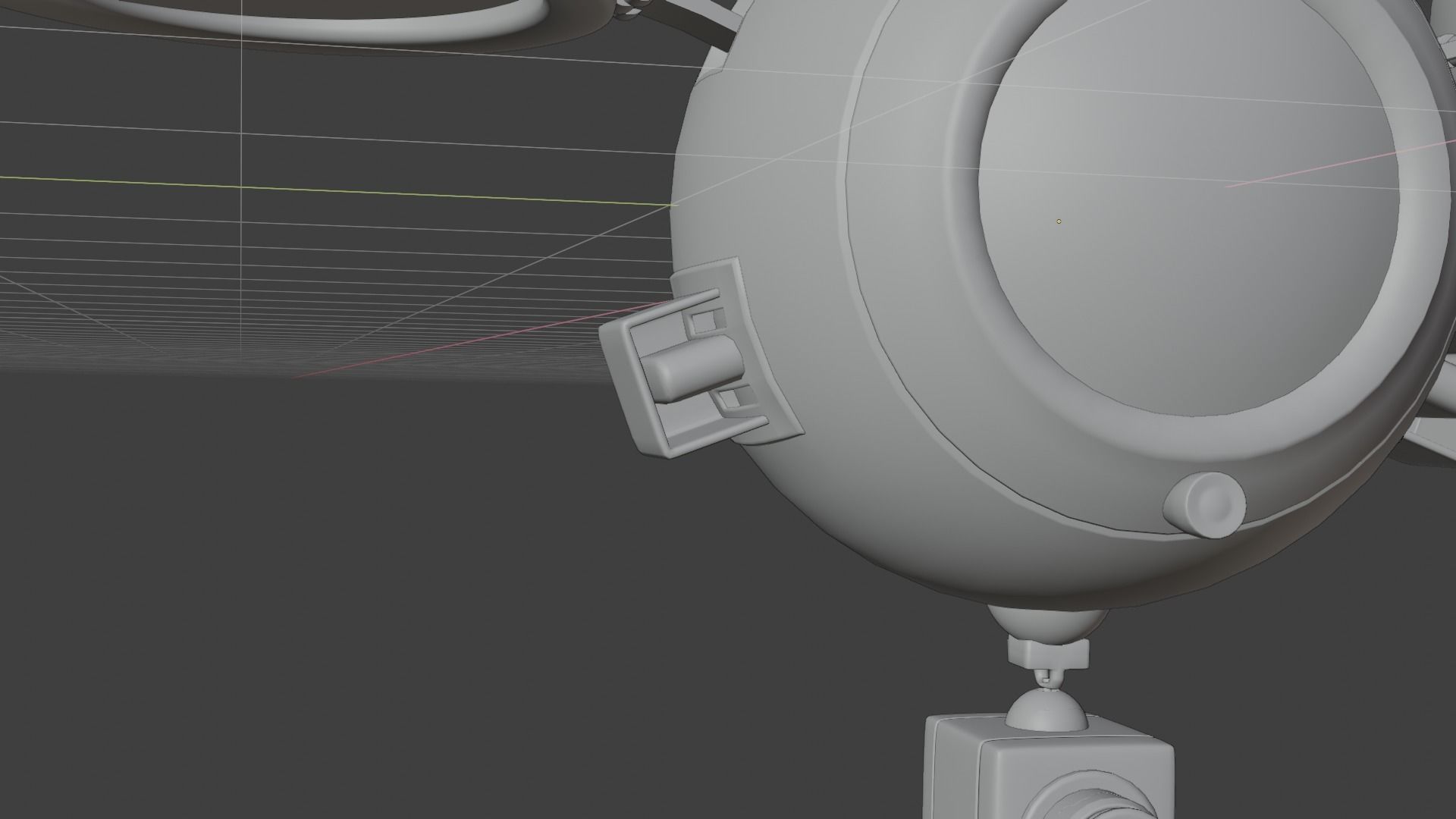 Sci fi  drone  Low-poly 3D model_3