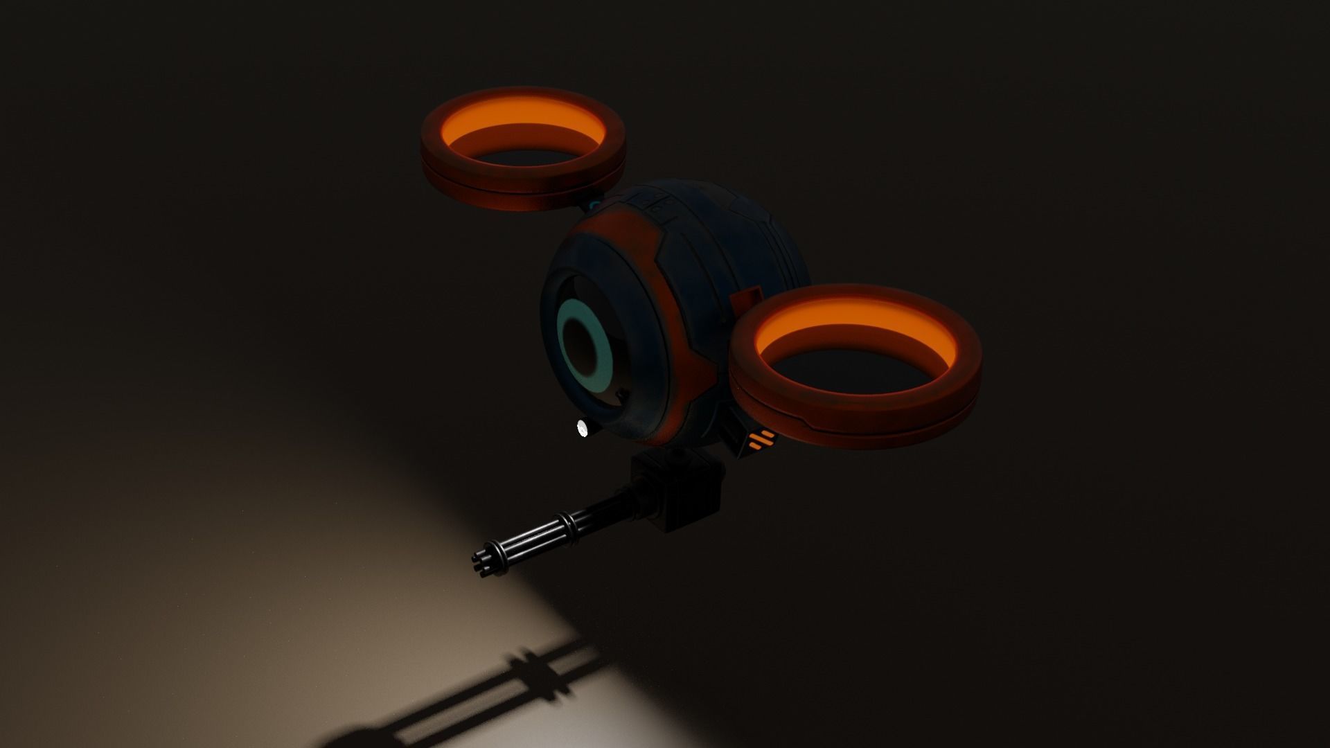 Sci fi  drone  Low-poly 3D model_8