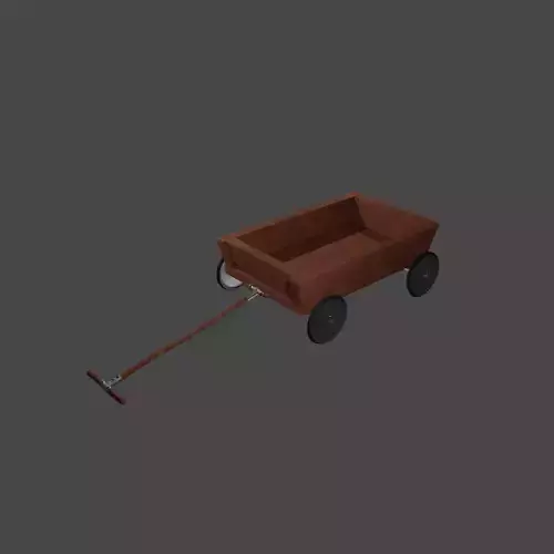 Little Wooden Wagon with Pins and Screws