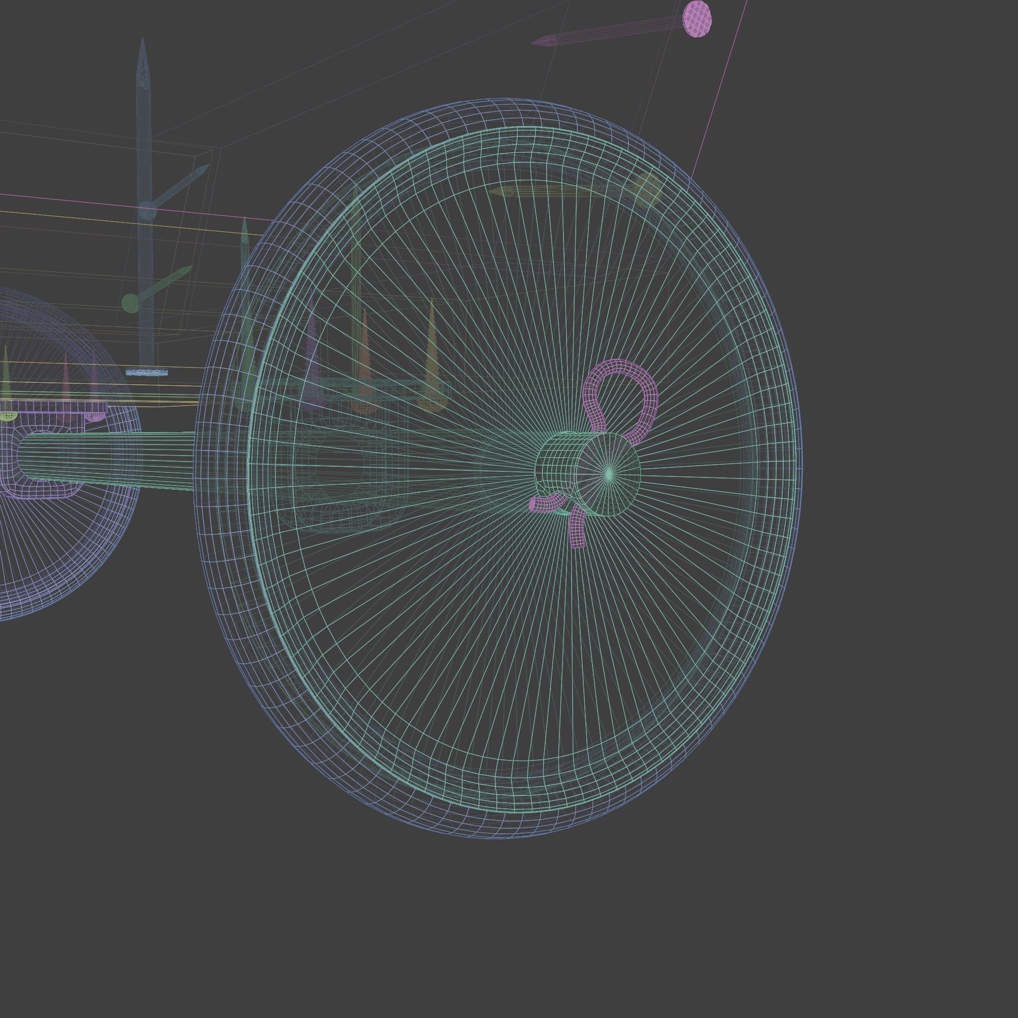 Little Wooden Wagon with Pins and Screws 3D model_33