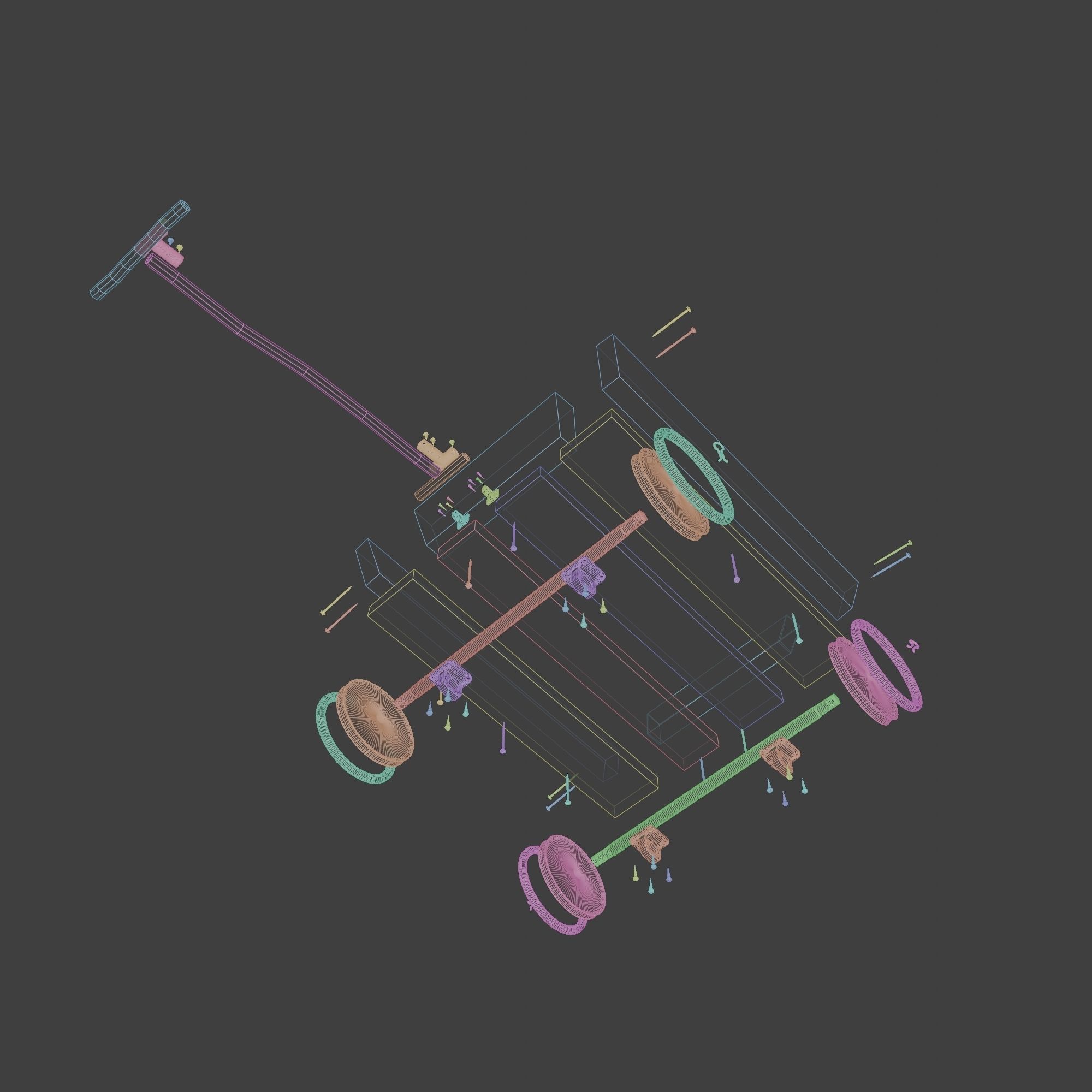 Little Wooden Wagon with Pins and Screws 3D model_19