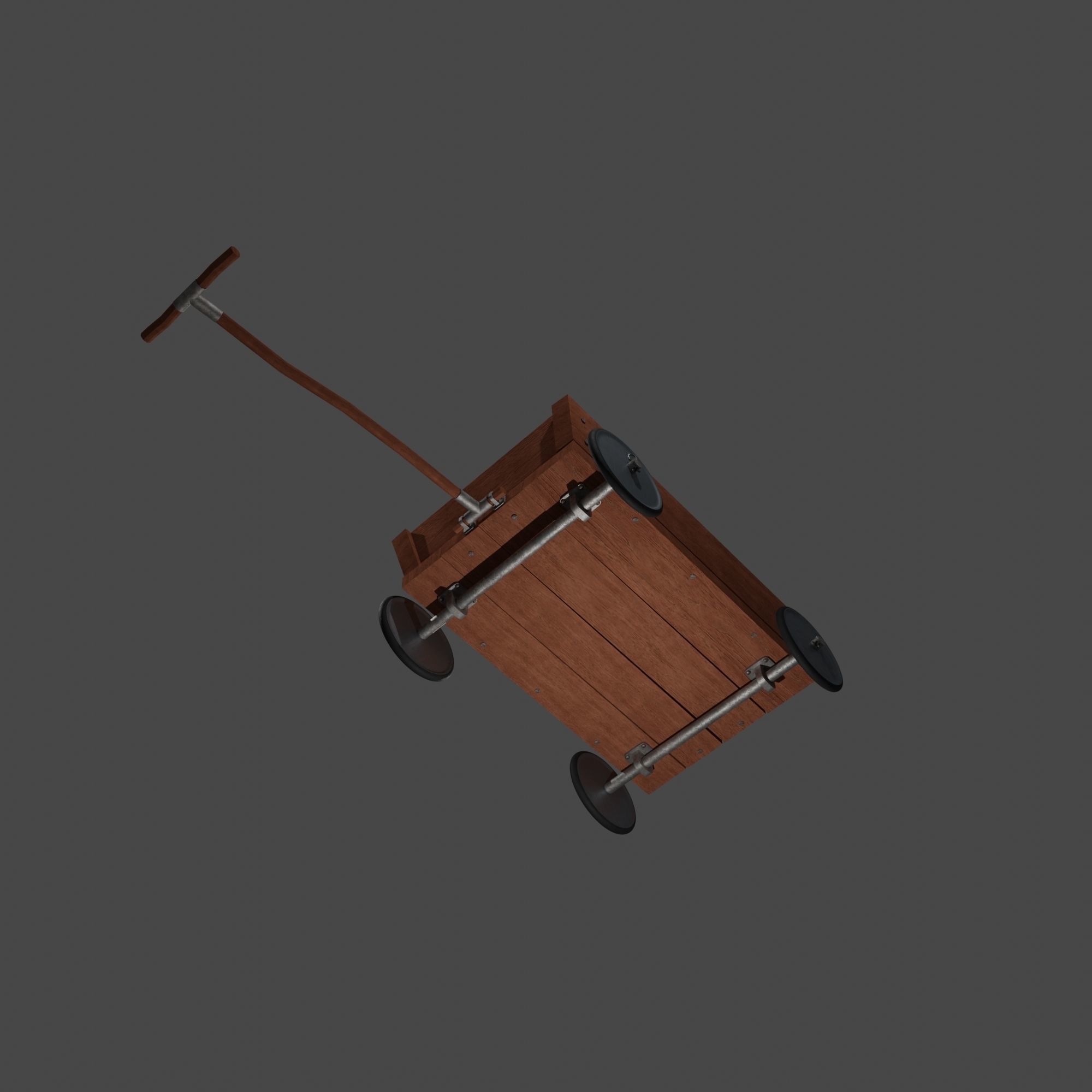 Little Wooden Wagon with Pins and Screws 3D model_16