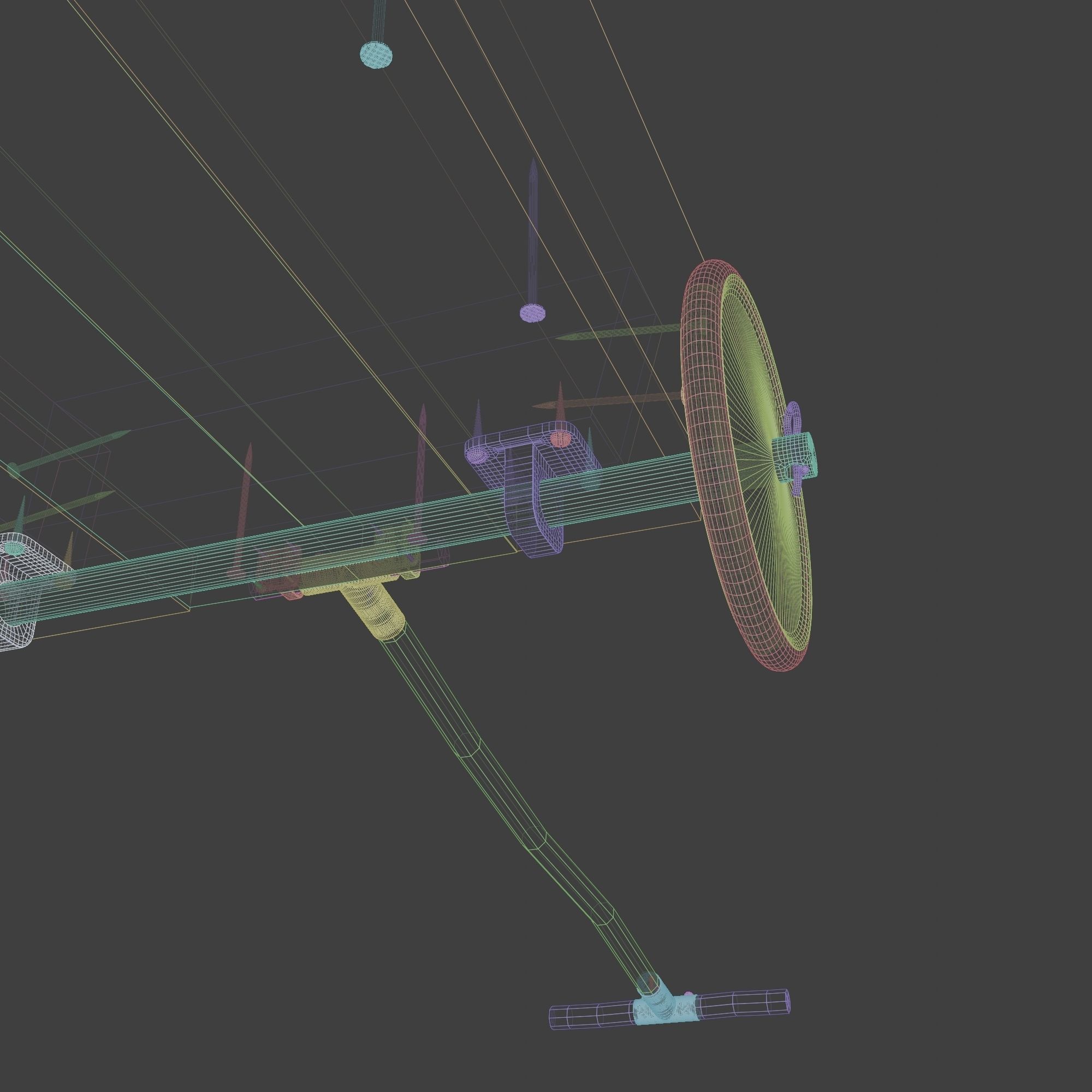 Little Wooden Wagon with Pins and Screws 3D model_39