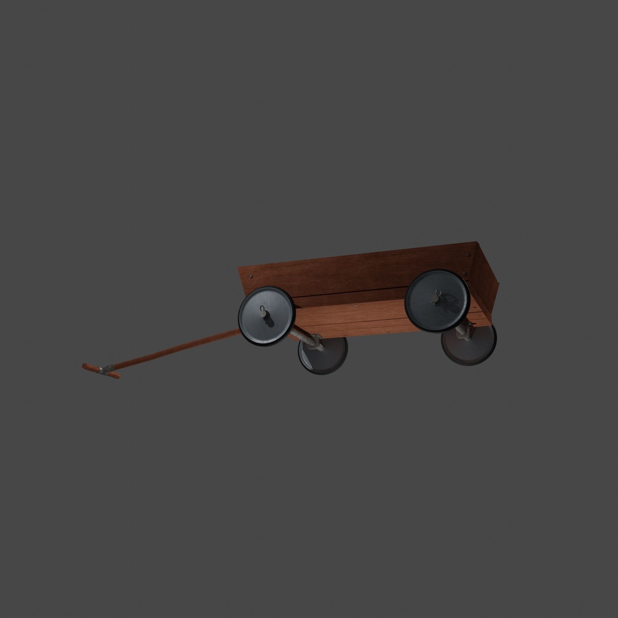 Little Wooden Wagon with Pins and Screws 3D model_8