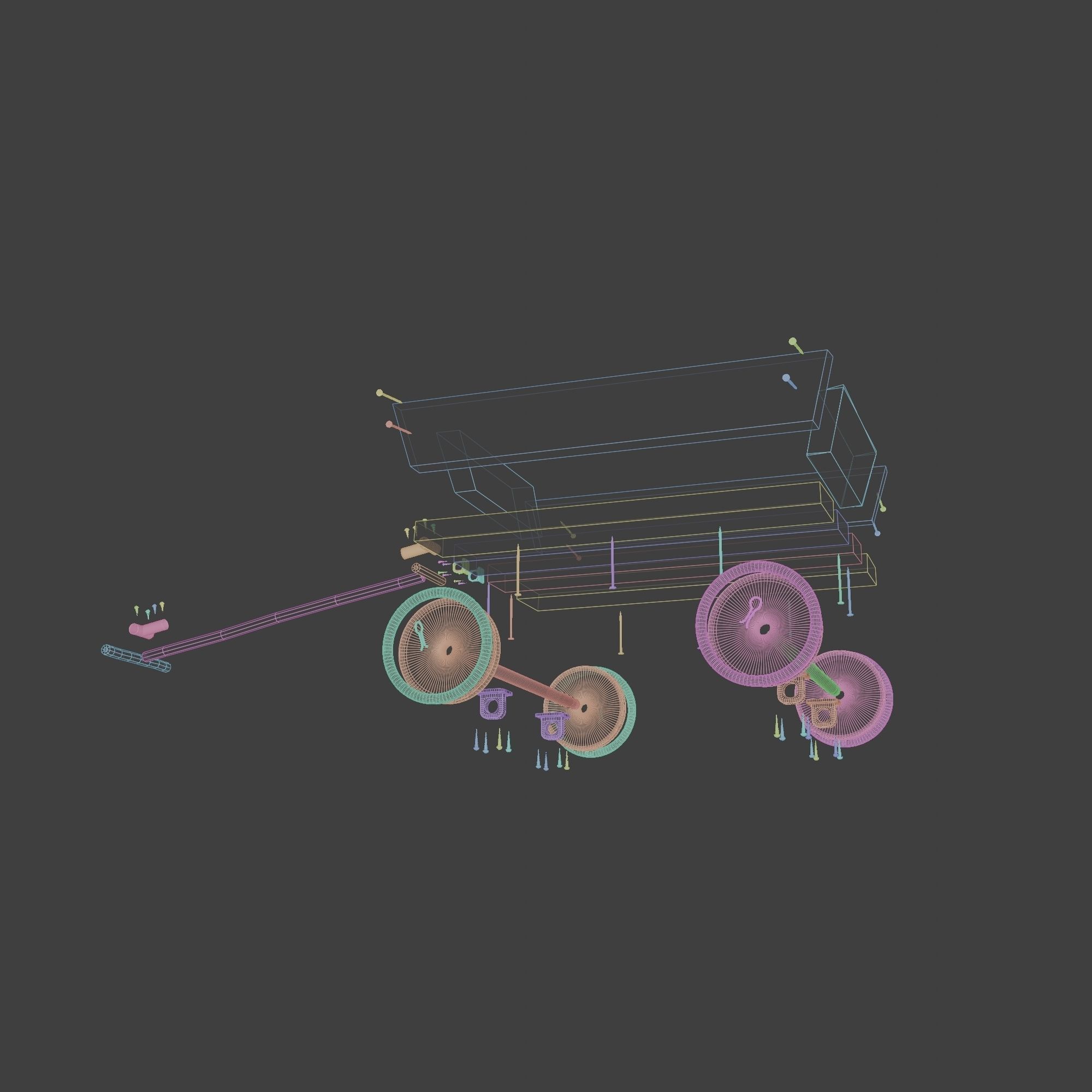 Little Wooden Wagon with Pins and Screws 3D model_11