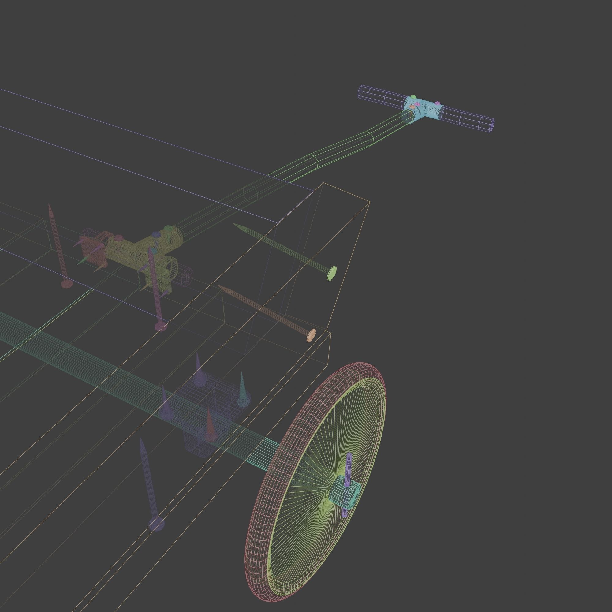 Little Wooden Wagon with Pins and Screws 3D model_37