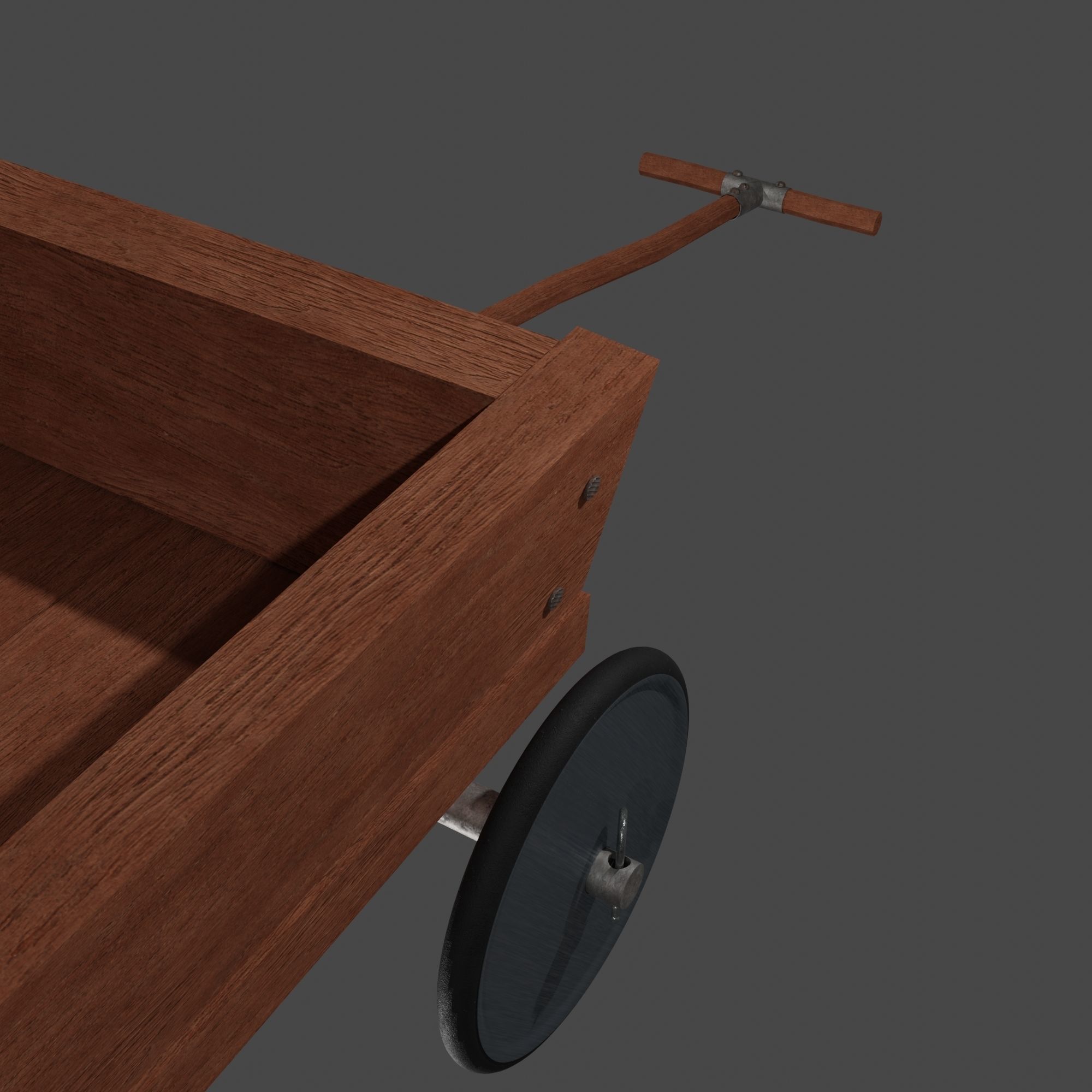 Little Wooden Wagon with Pins and Screws 3D model_36