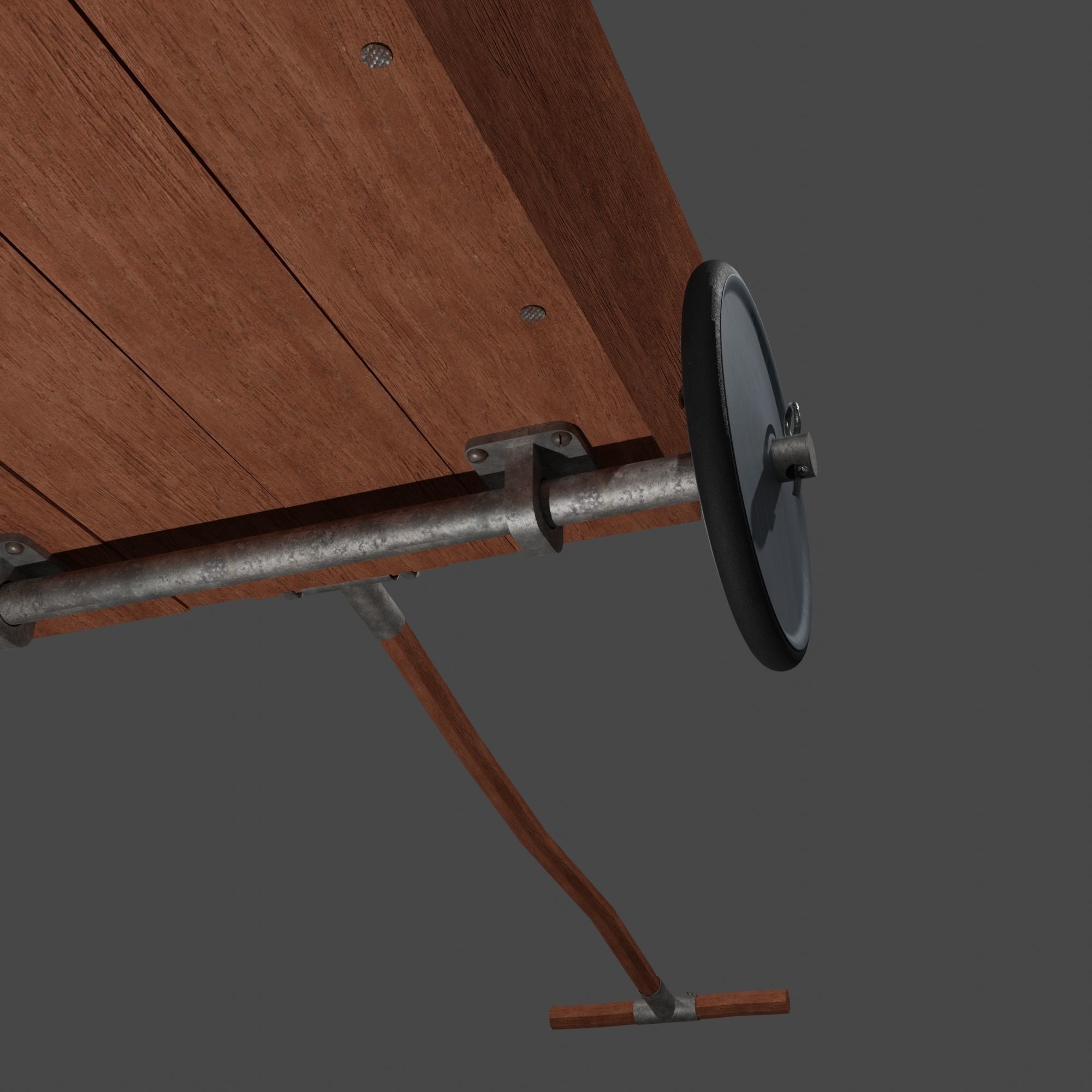 Little Wooden Wagon with Pins and Screws 3D model_38