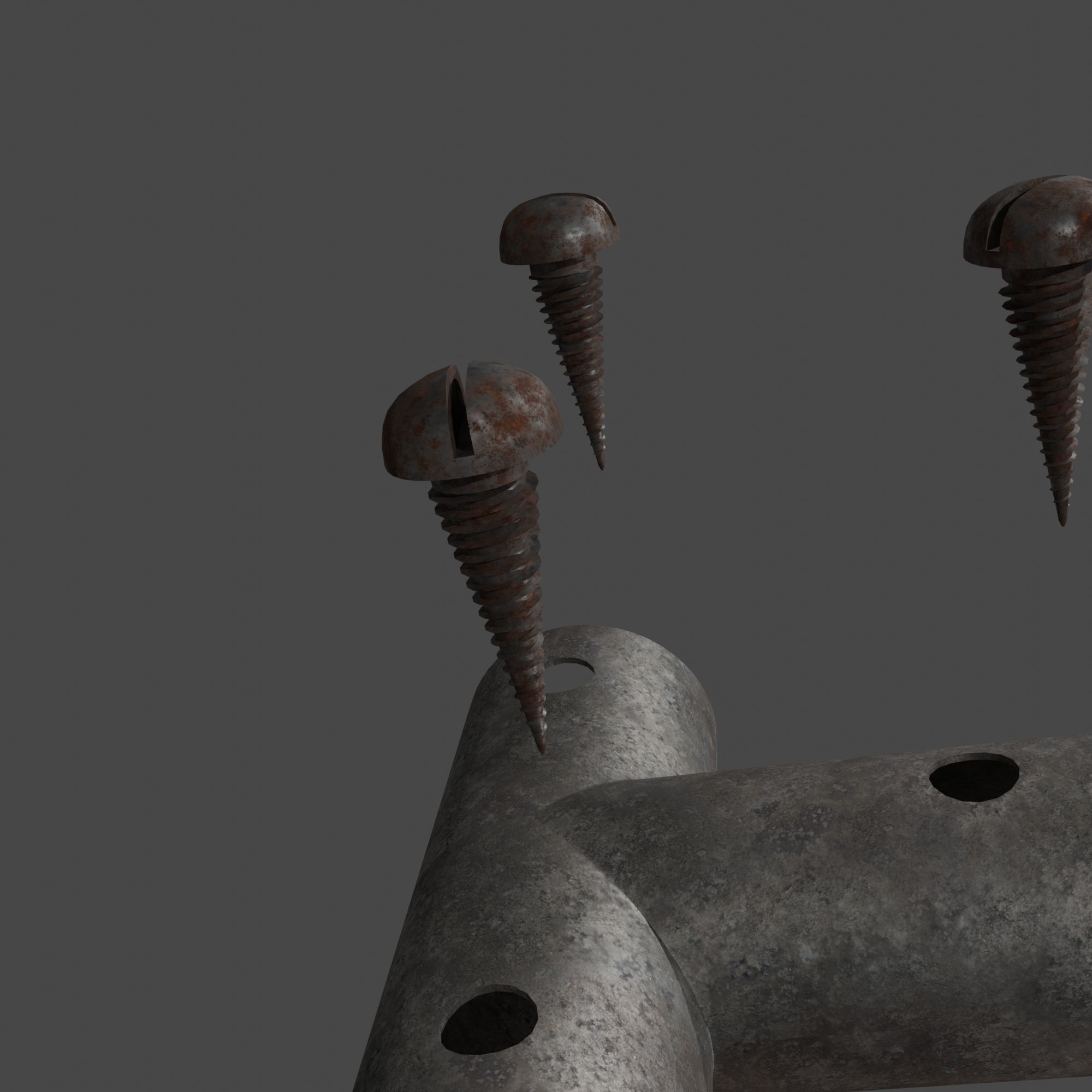 Little Wooden Wagon with Pins and Screws 3D model_26