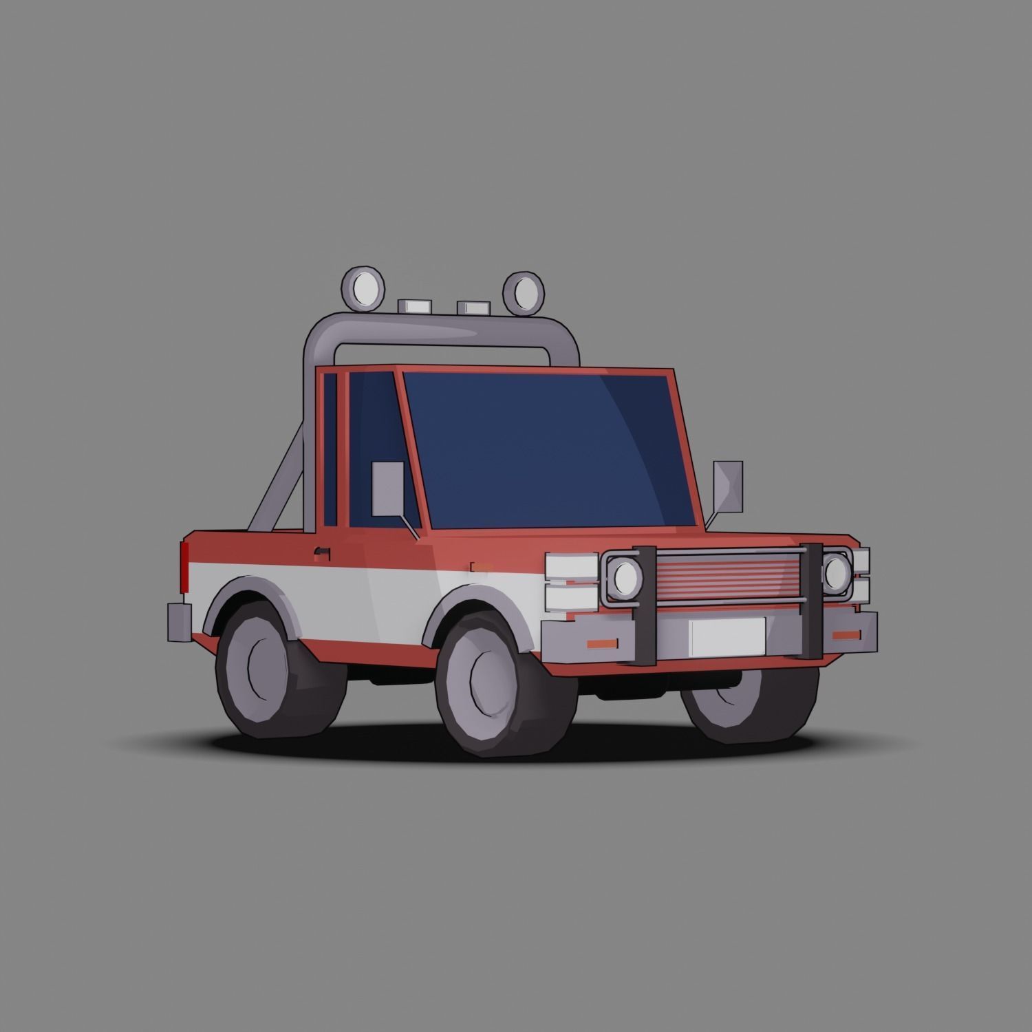 Car Low Poly Vehicle Low-poly 3D model_1