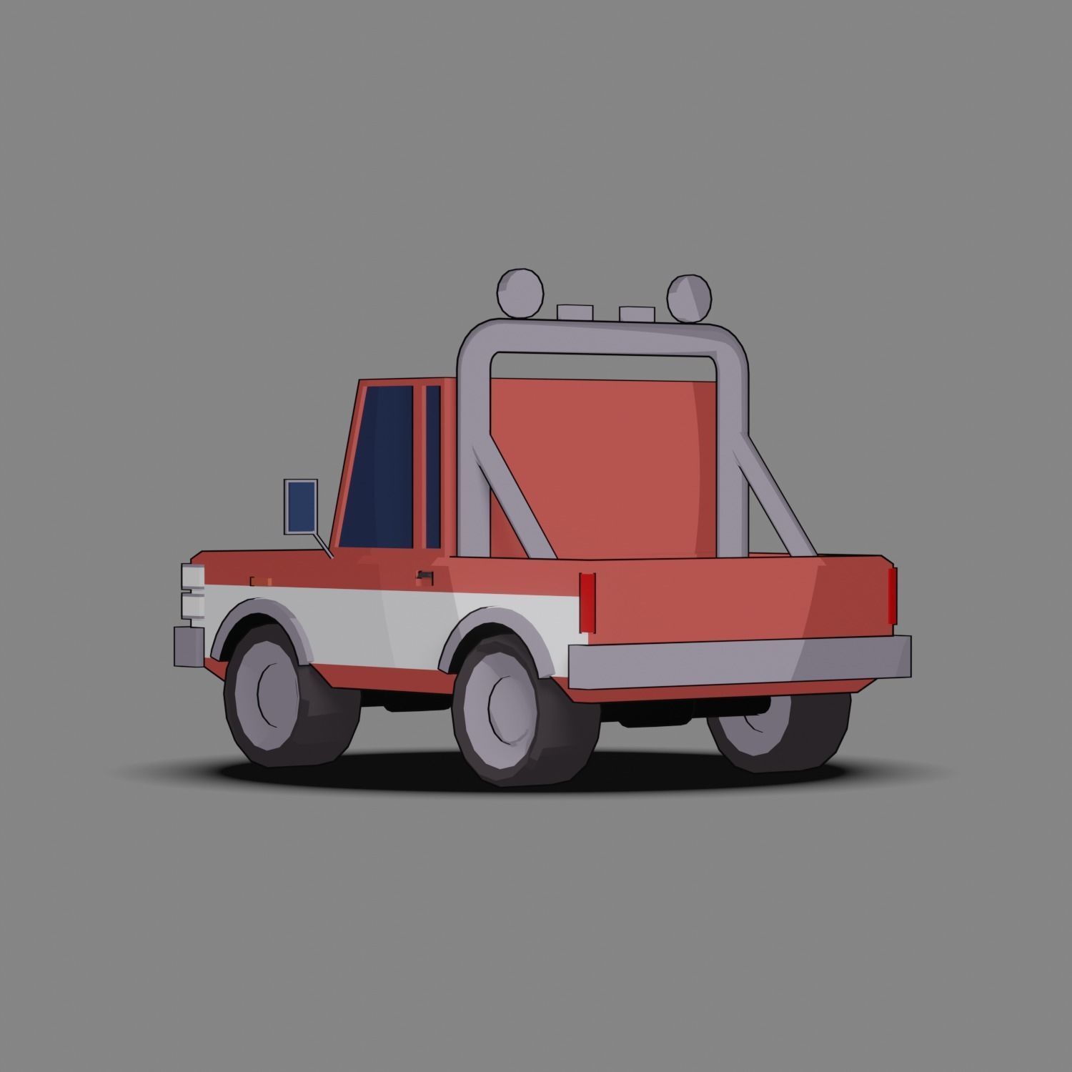 Car Low Poly Vehicle Low-poly 3D model_3