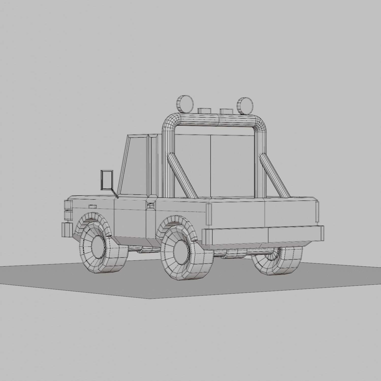 Car Low Poly Vehicle Low-poly 3D model_4