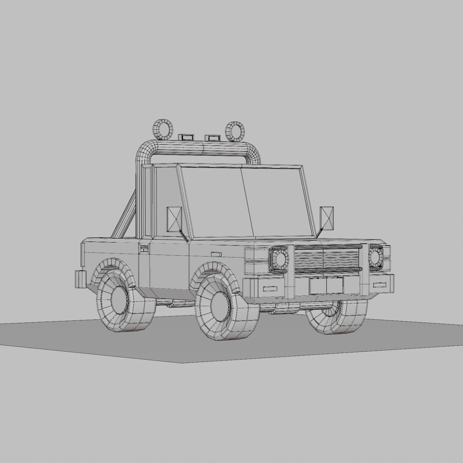 Car Low Poly Vehicle Low-poly 3D model_2