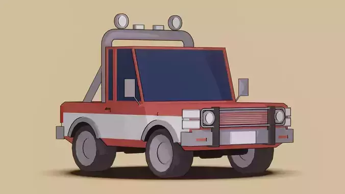 Car Low Poly Vehicle Low-poly 3D model