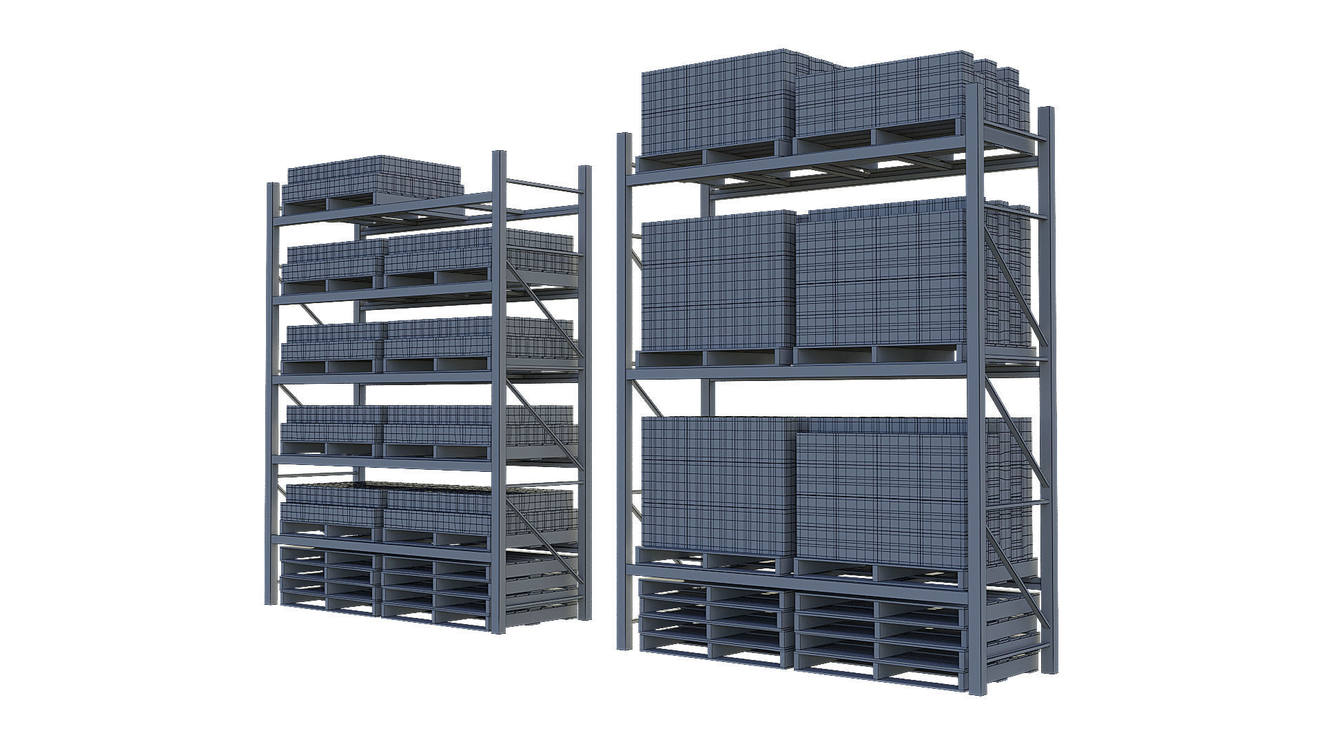 Warehouse Racking 3D model_16