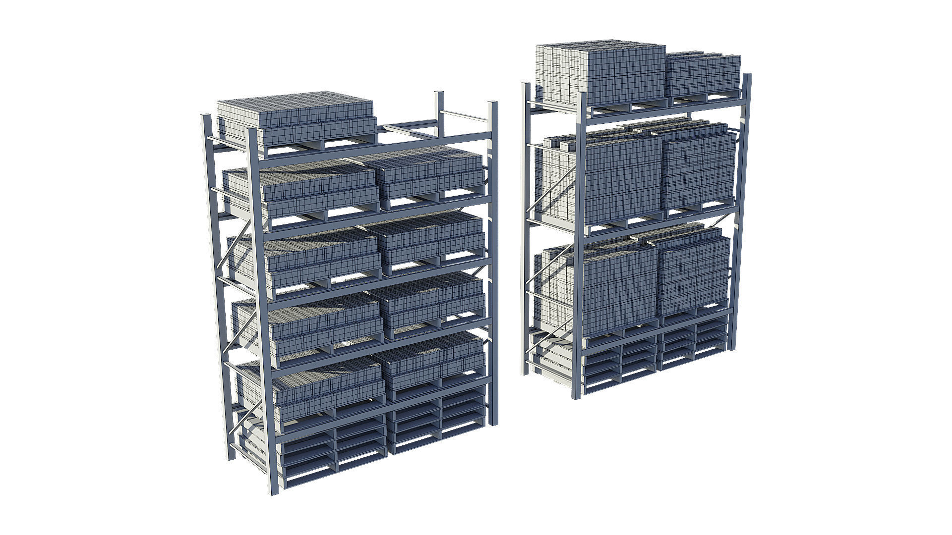 Warehouse Racking 3D model_14