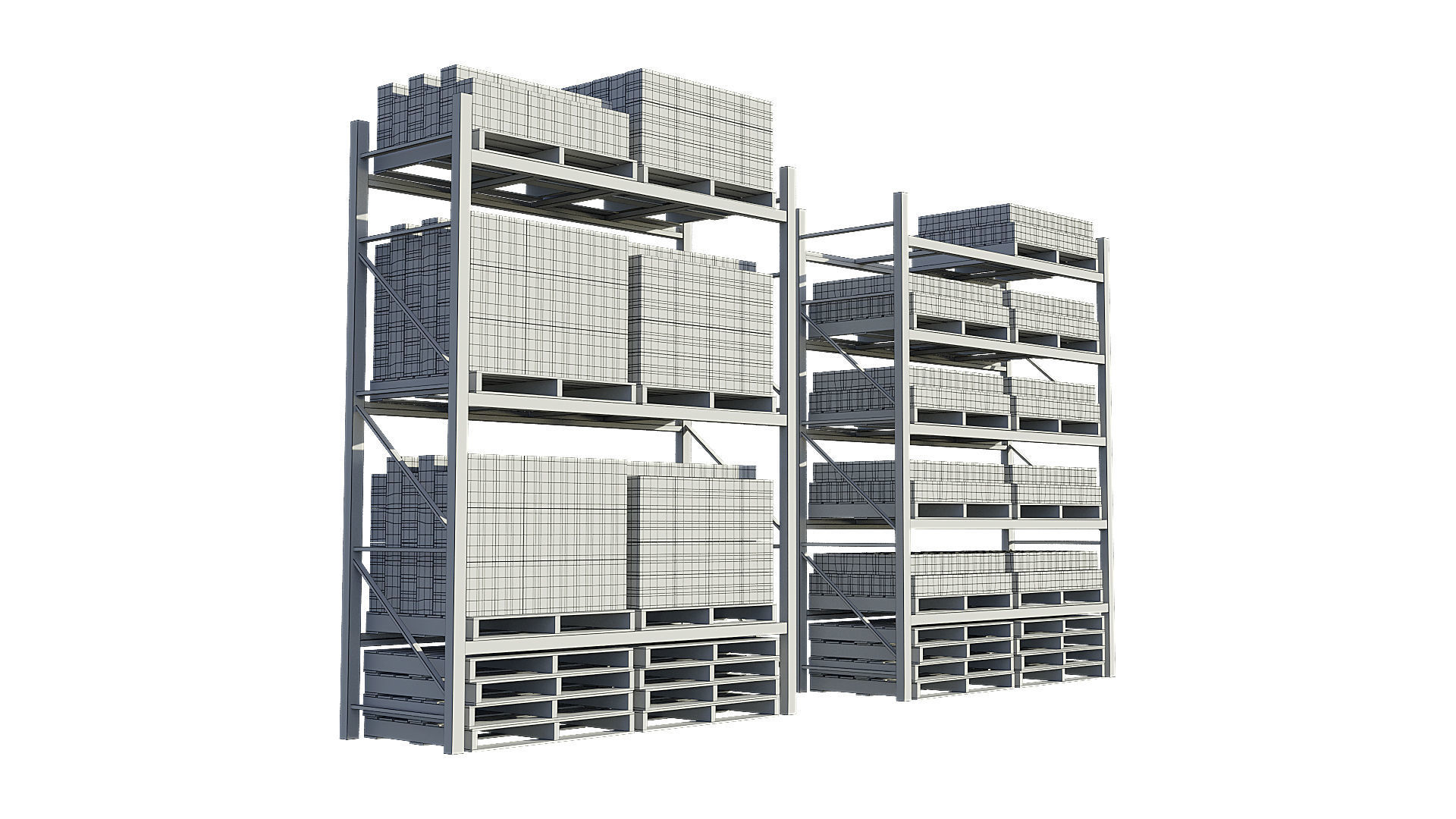 Warehouse Racking 3D model_15