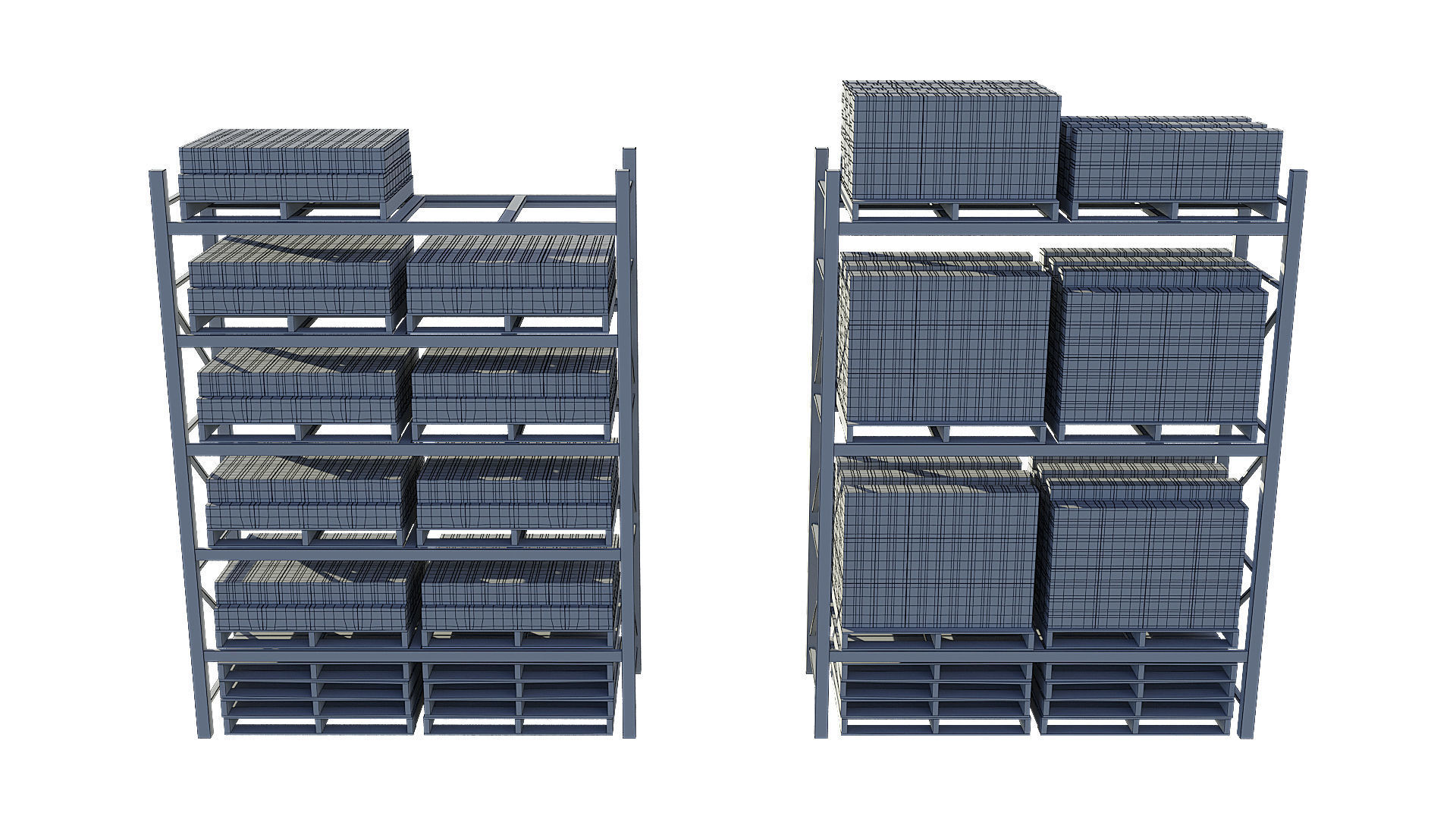 Warehouse Racking 3D model_11
