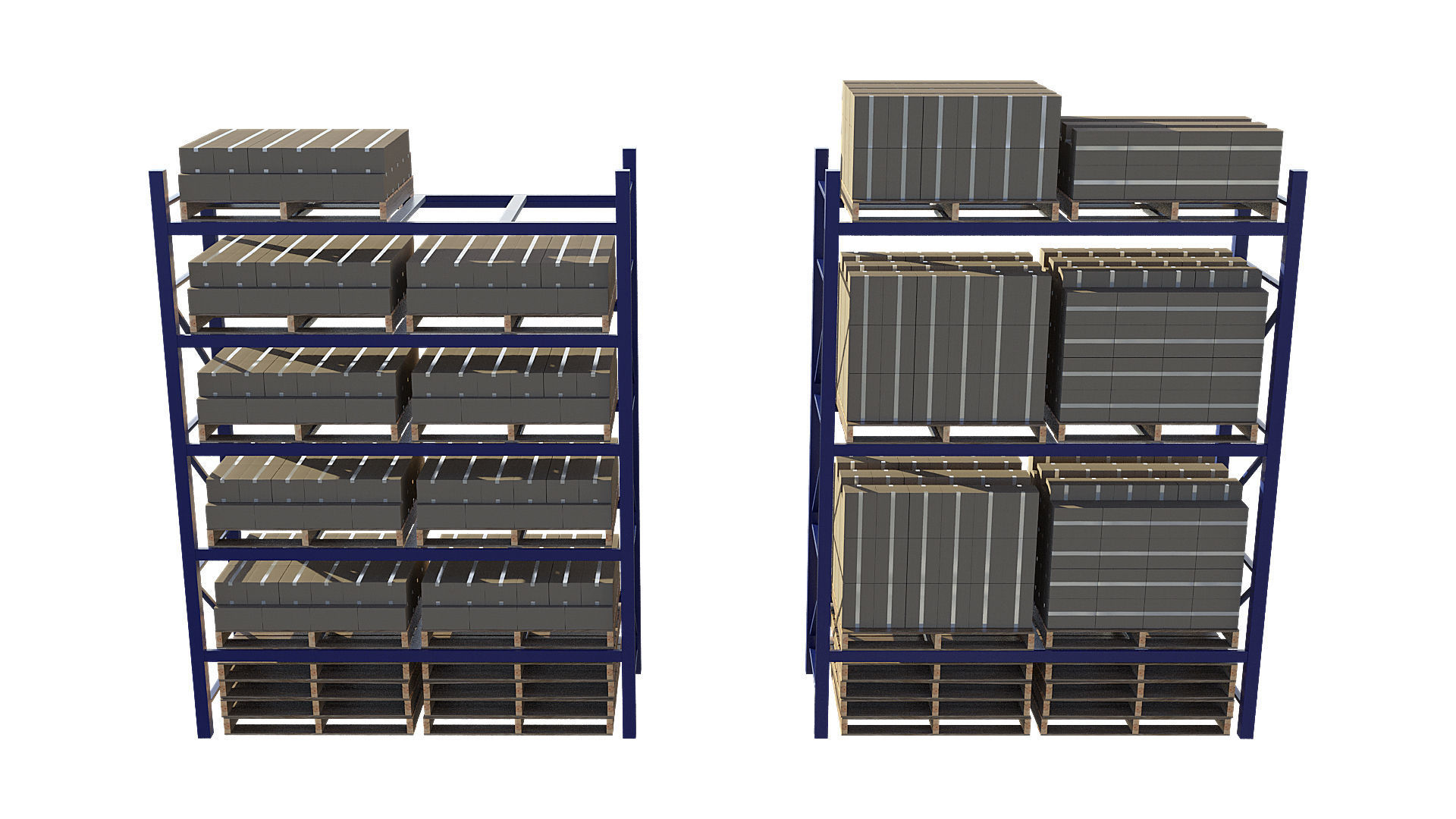 Warehouse Racking 3D model_6