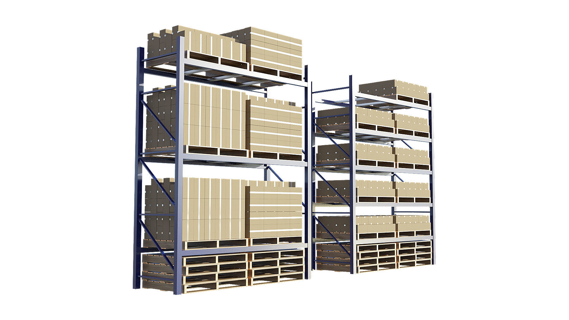 Warehouse Racking 3D model_8