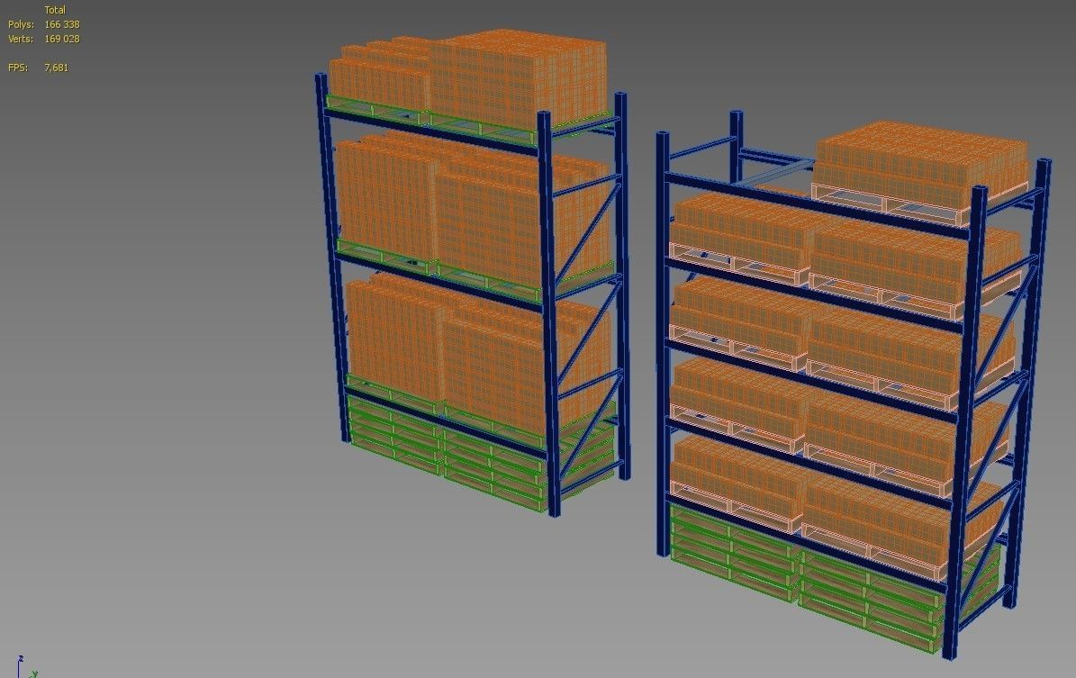 Warehouse Racking 3D model_17