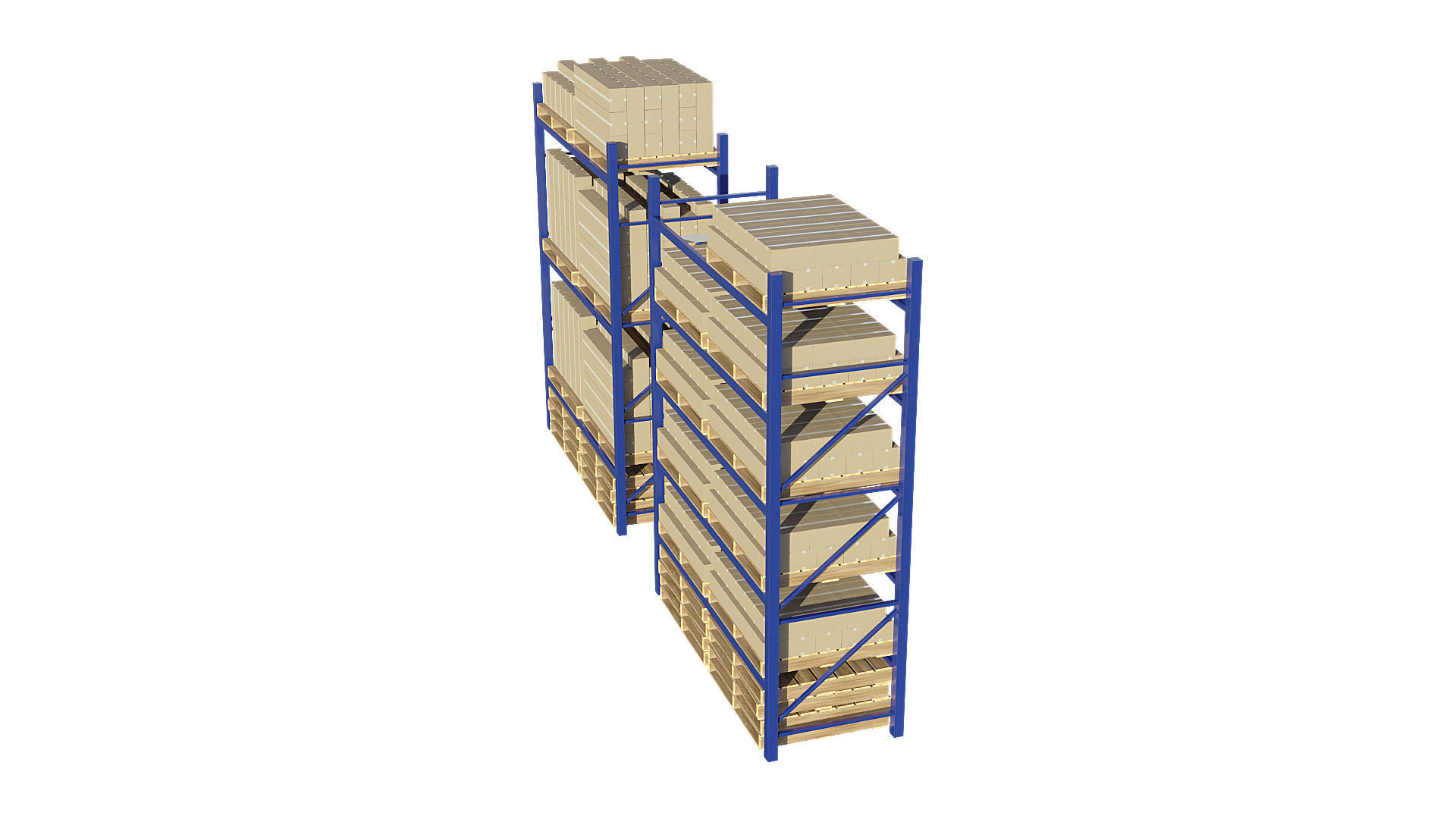 Warehouse Racking 3D model_3
