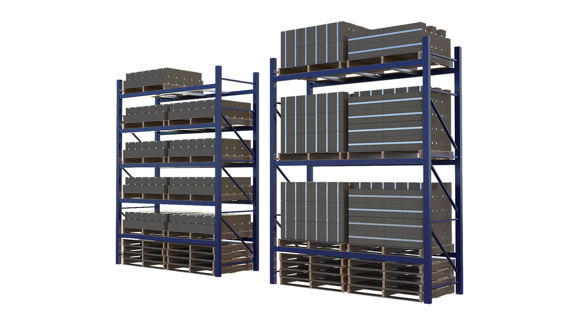 Warehouse Racking 3D model_7