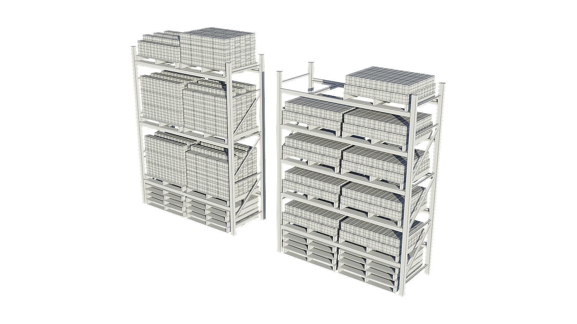 Warehouse Racking 3D model_13