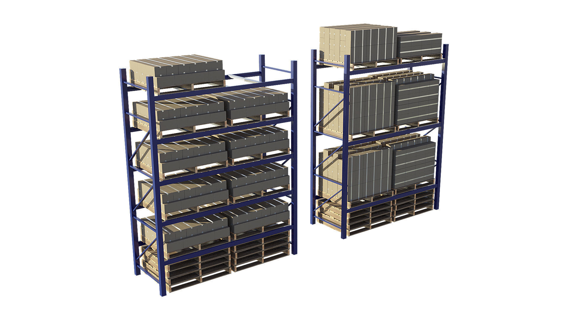 Warehouse Racking 3D model_5