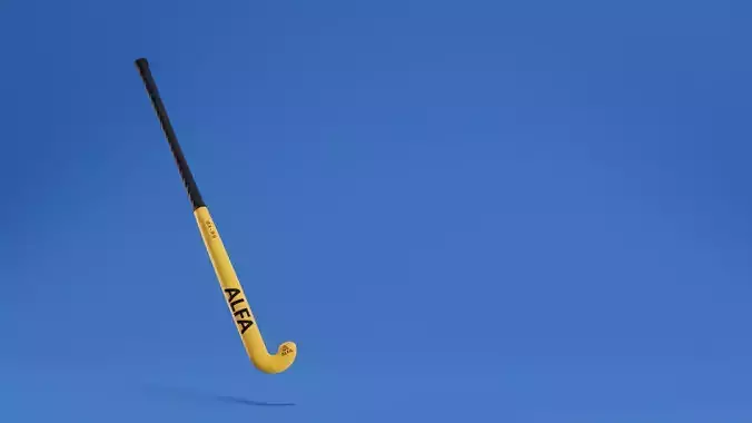 Wooden Hockey Stick Low-poly 3D model