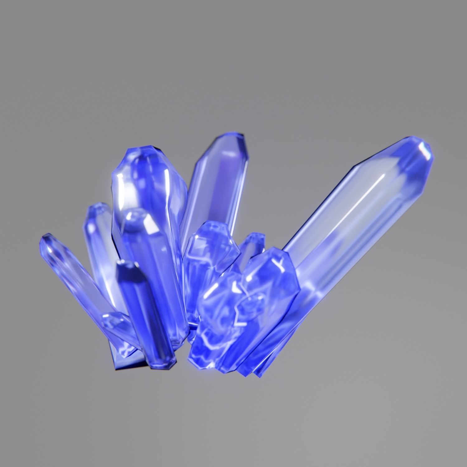 Purple Crystal Gemstone Low-poly 3D model_1
