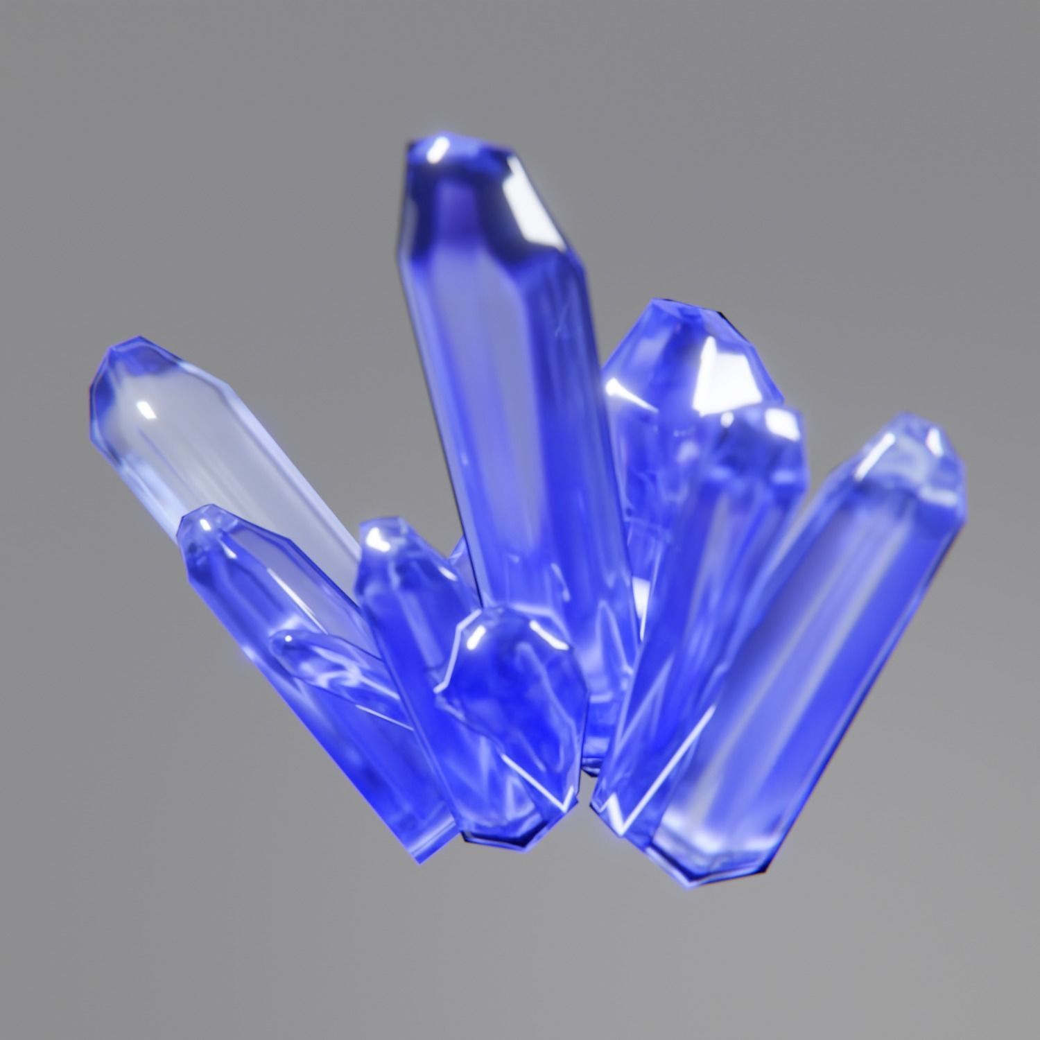 Purple Crystal Gemstone Low-poly 3D model_3