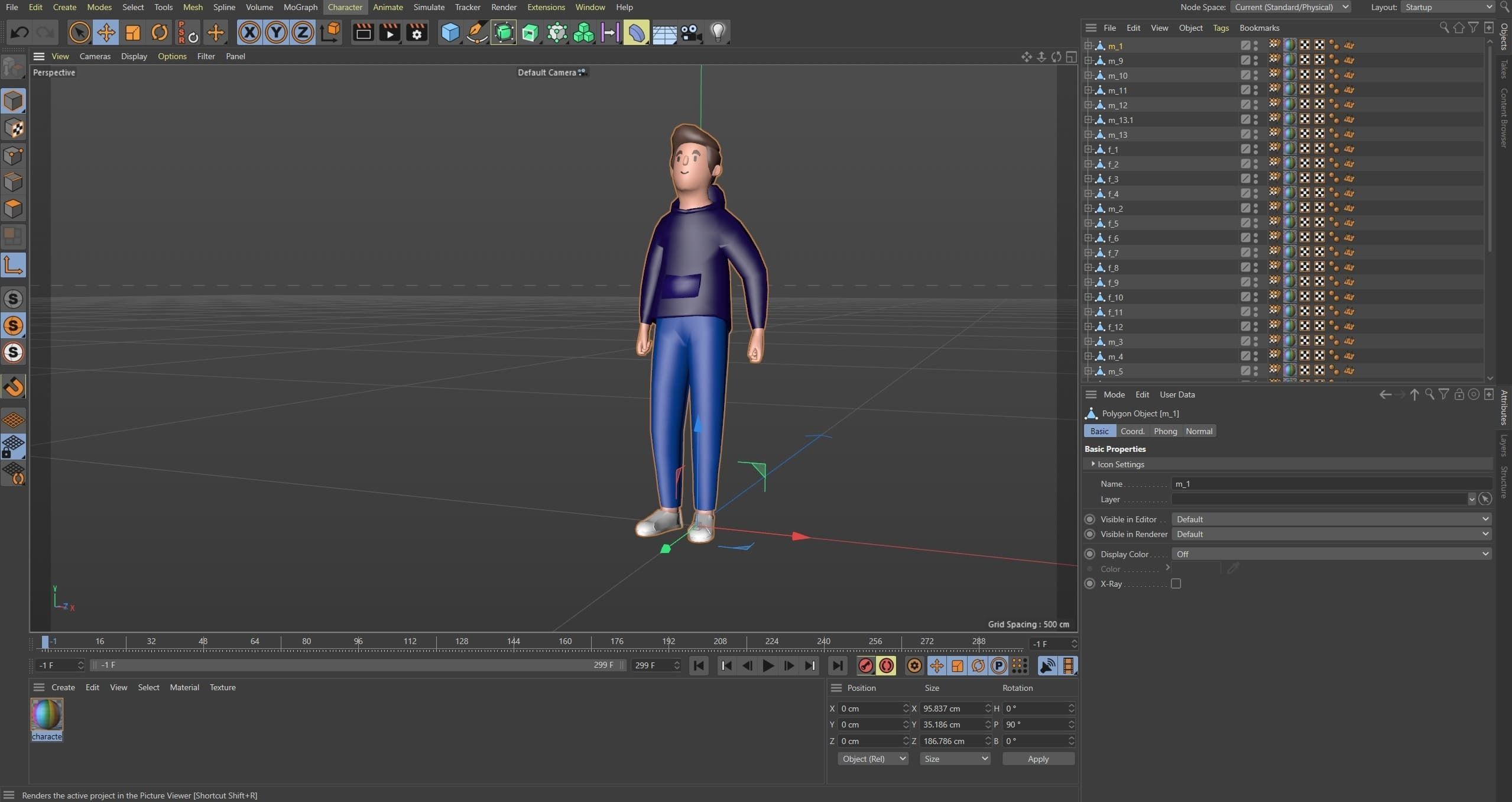 Casual Characters 2  Low-poly 3D model_20