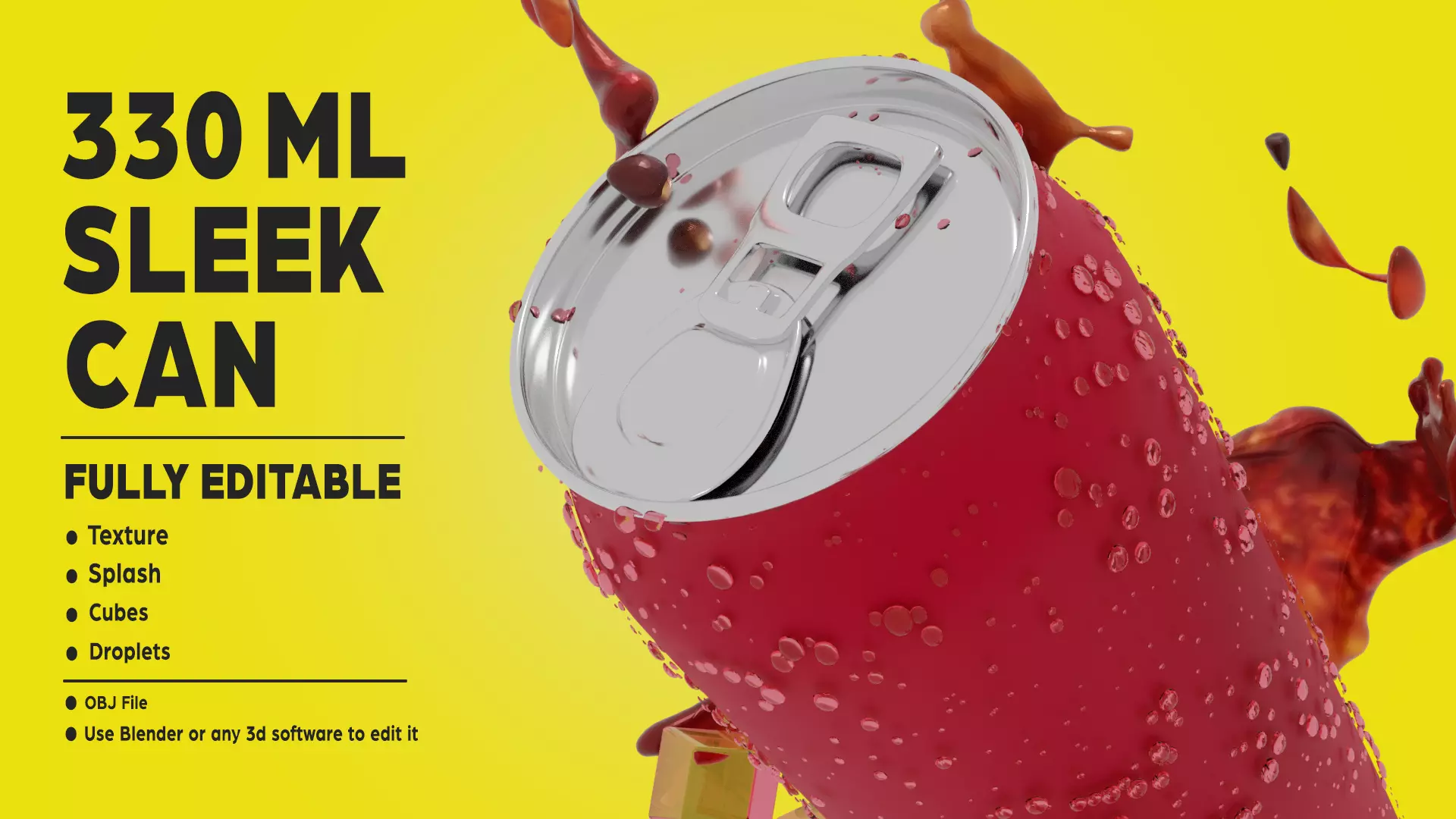 330 ml sleek can l 3d soda can mock up 3D model_0