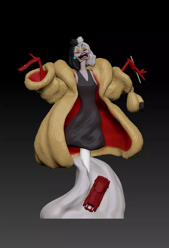 Cruella De Vil 101 Dalmatians 3D print model_0
