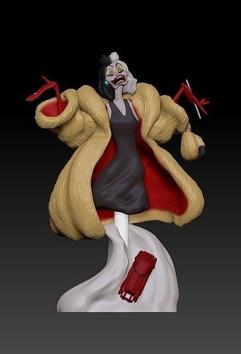 Cruella De Vil 101 Dalmatians 3D print model